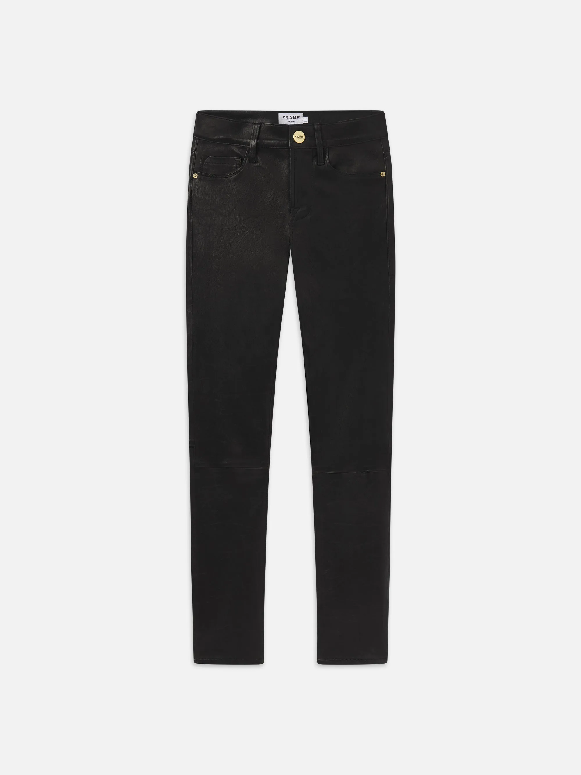 Leather Le High Skinny -- Washed Black