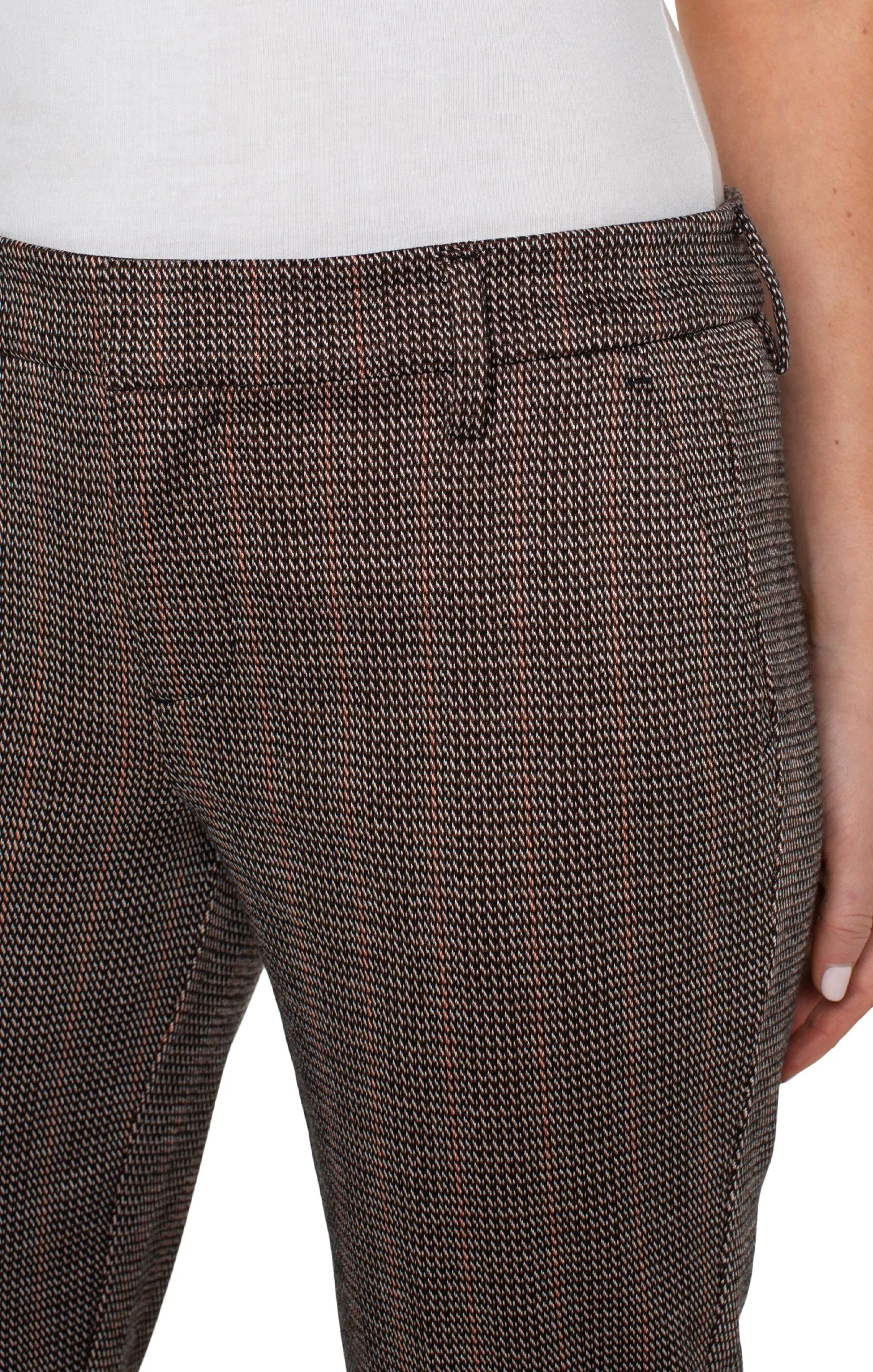 Liverpool Kelsey Trouser (Black/Brick Jacquard)