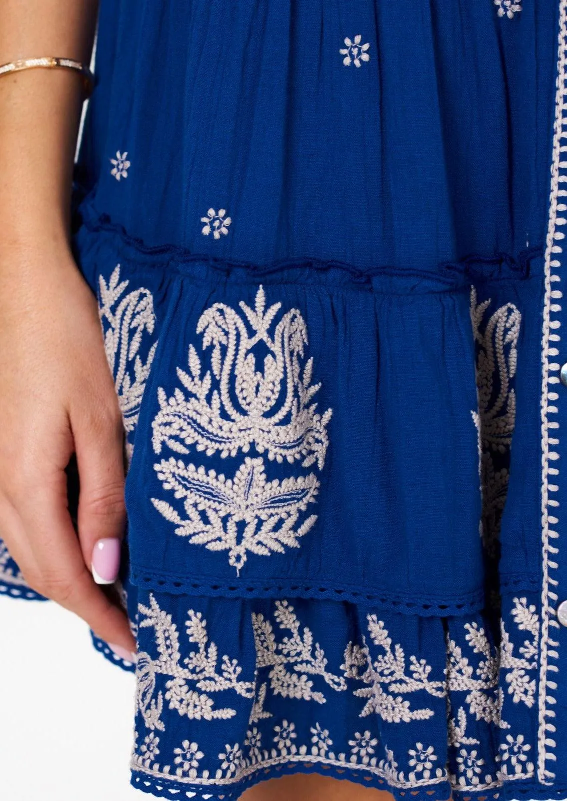 Mabe Embroidered Mini Skirt