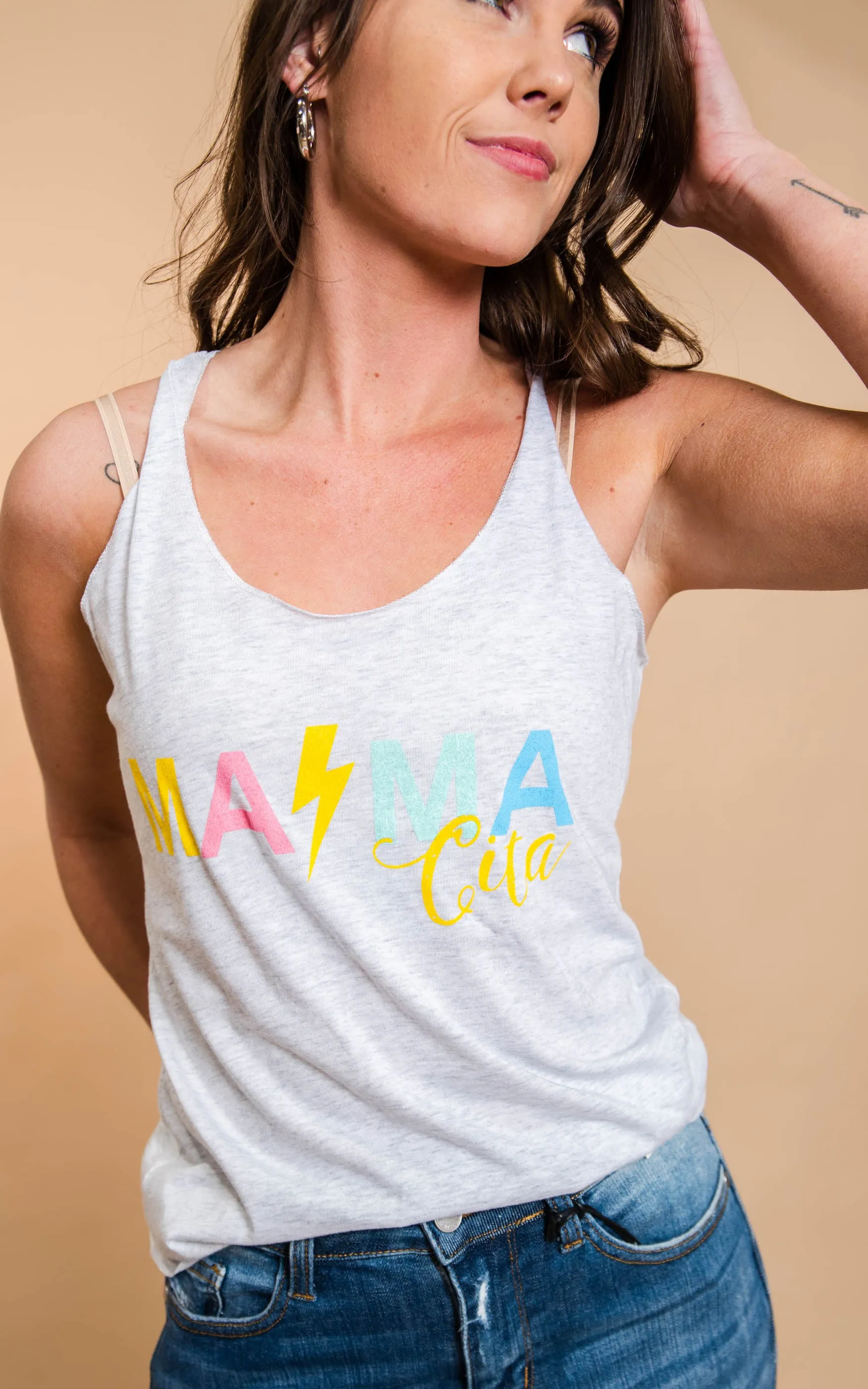 MaMa Cita Racerback Tank Top - Rainbow