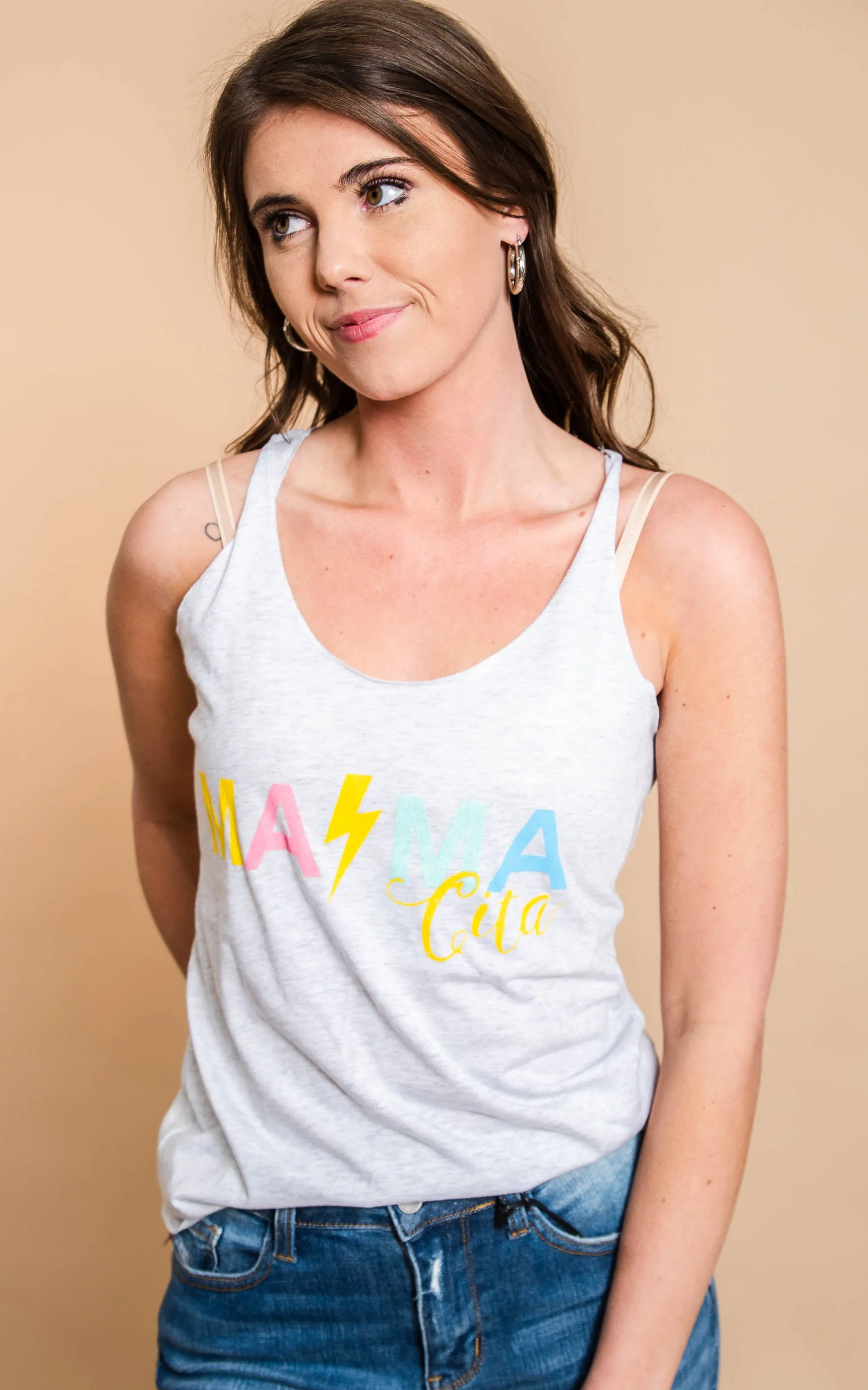 MaMa Cita Racerback Tank Top - Rainbow