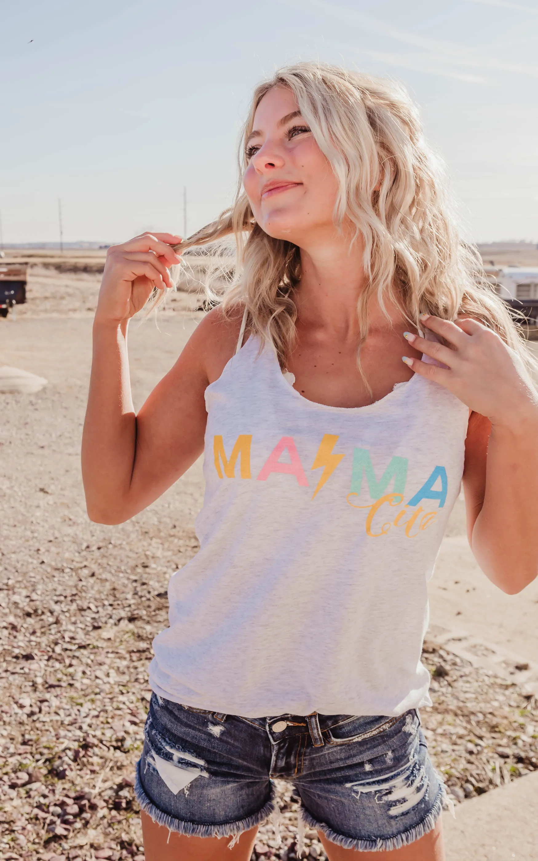 MaMa Cita Racerback Tank Top - Rainbow