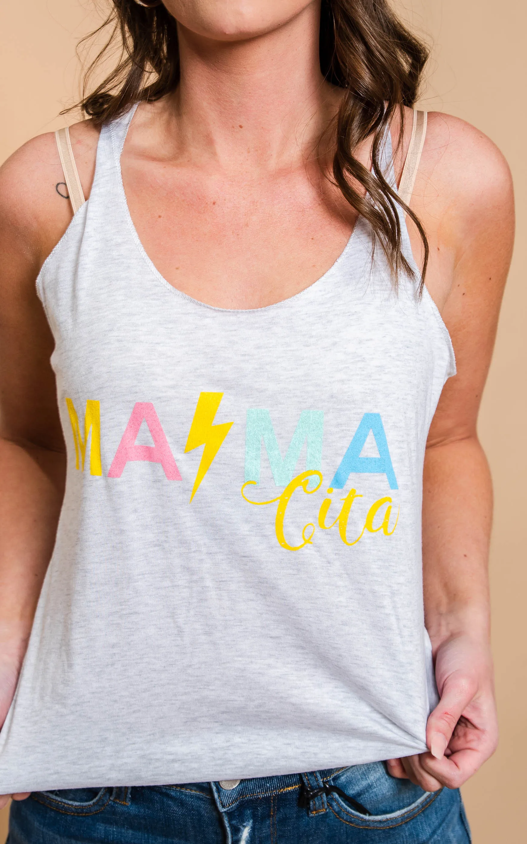 MaMa Cita Racerback Tank Top - Rainbow