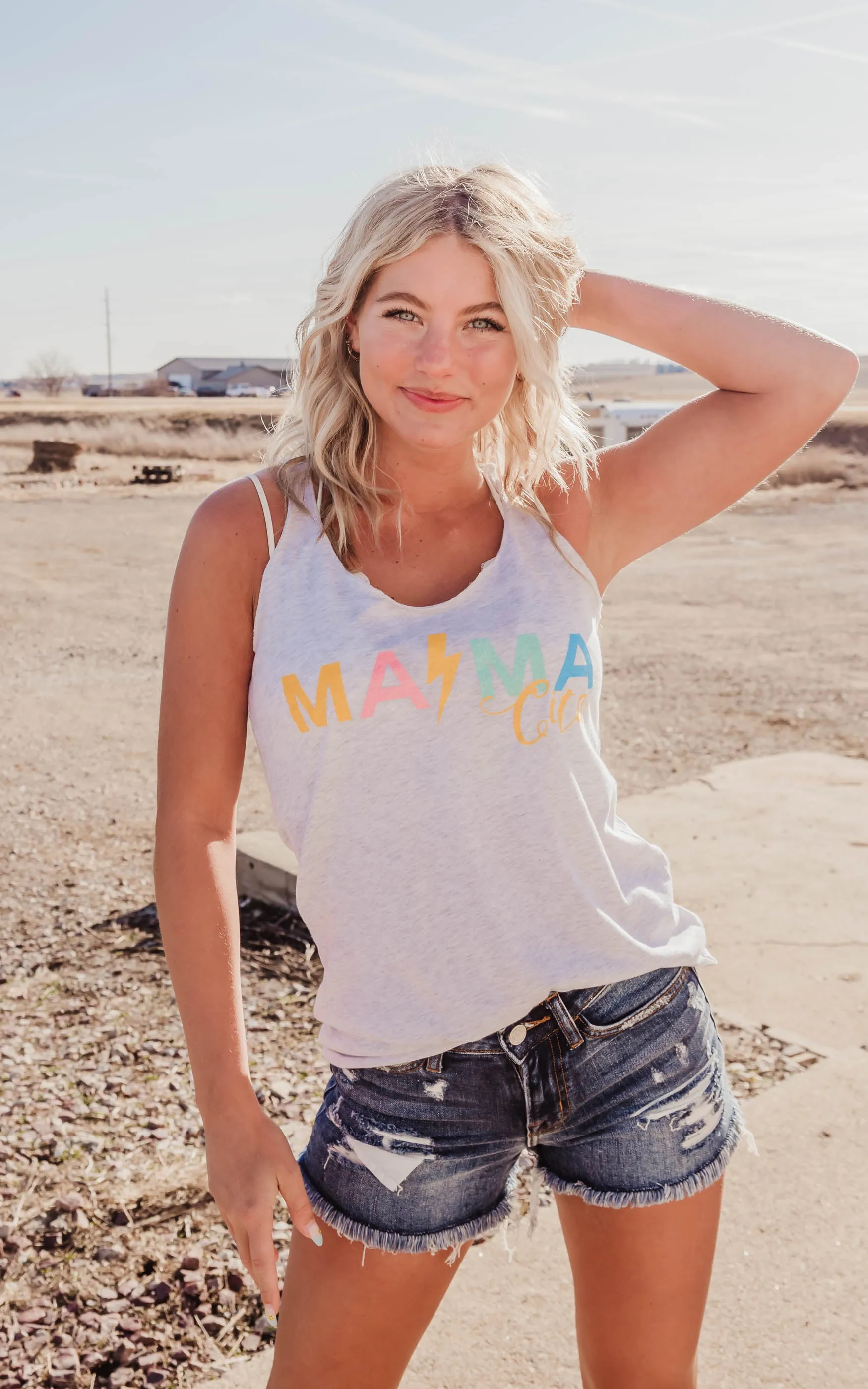 MaMa Cita Racerback Tank Top - Rainbow