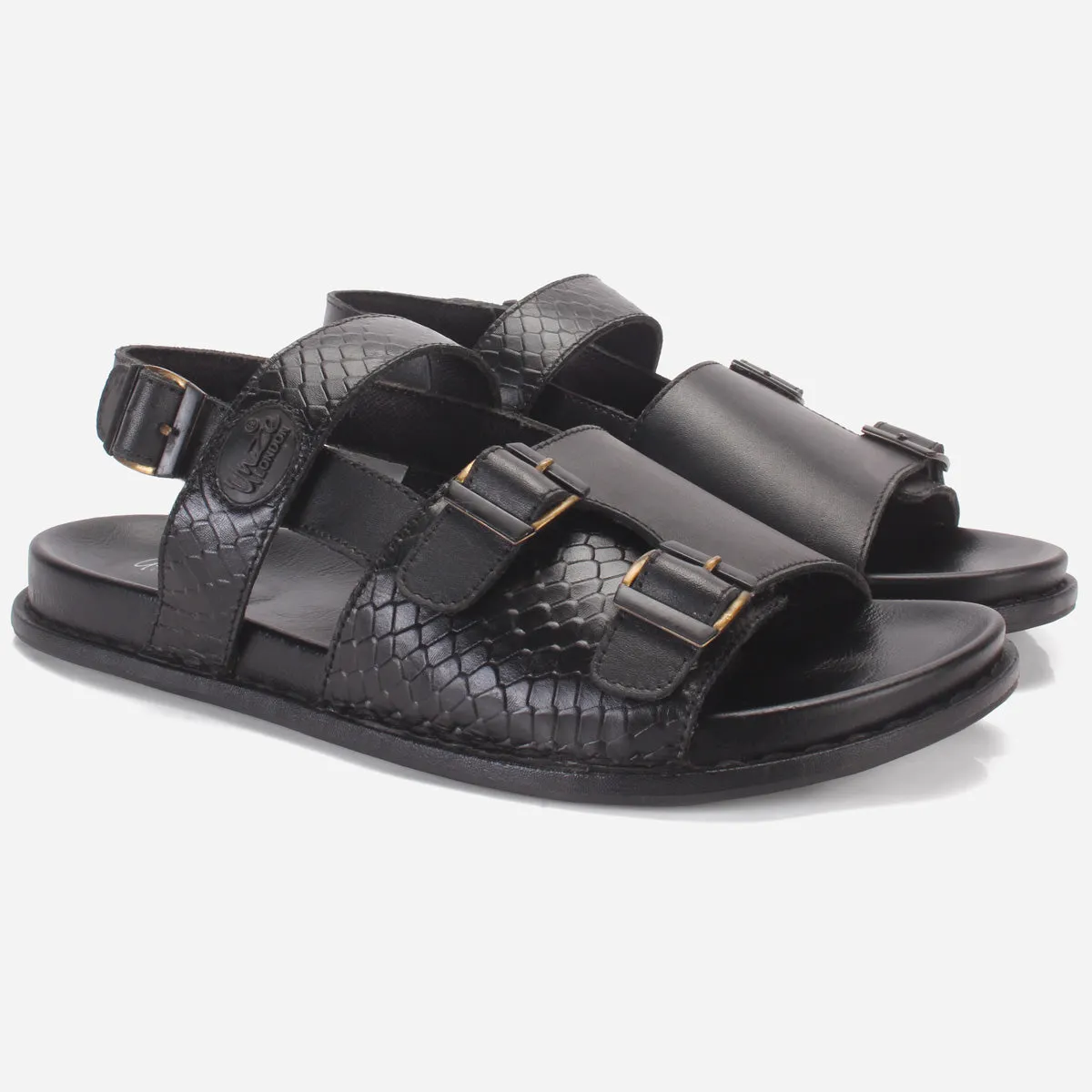 Men "REEVZ" Leather Open Toe Summer Sandals