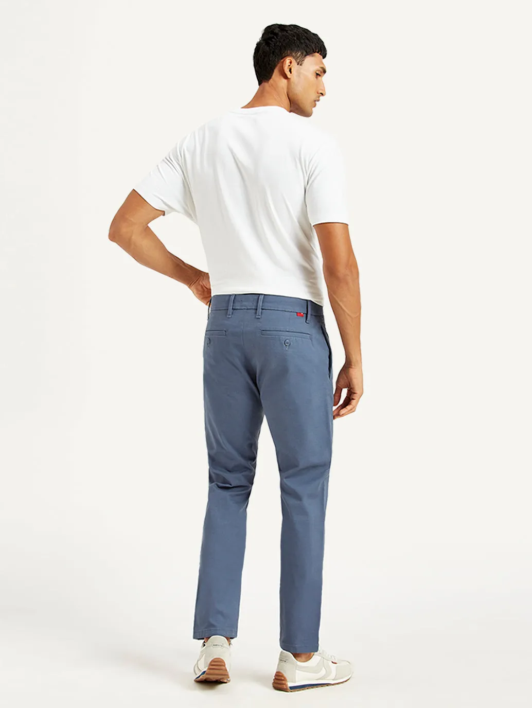 Men's Blue Tapered Chino Trousers