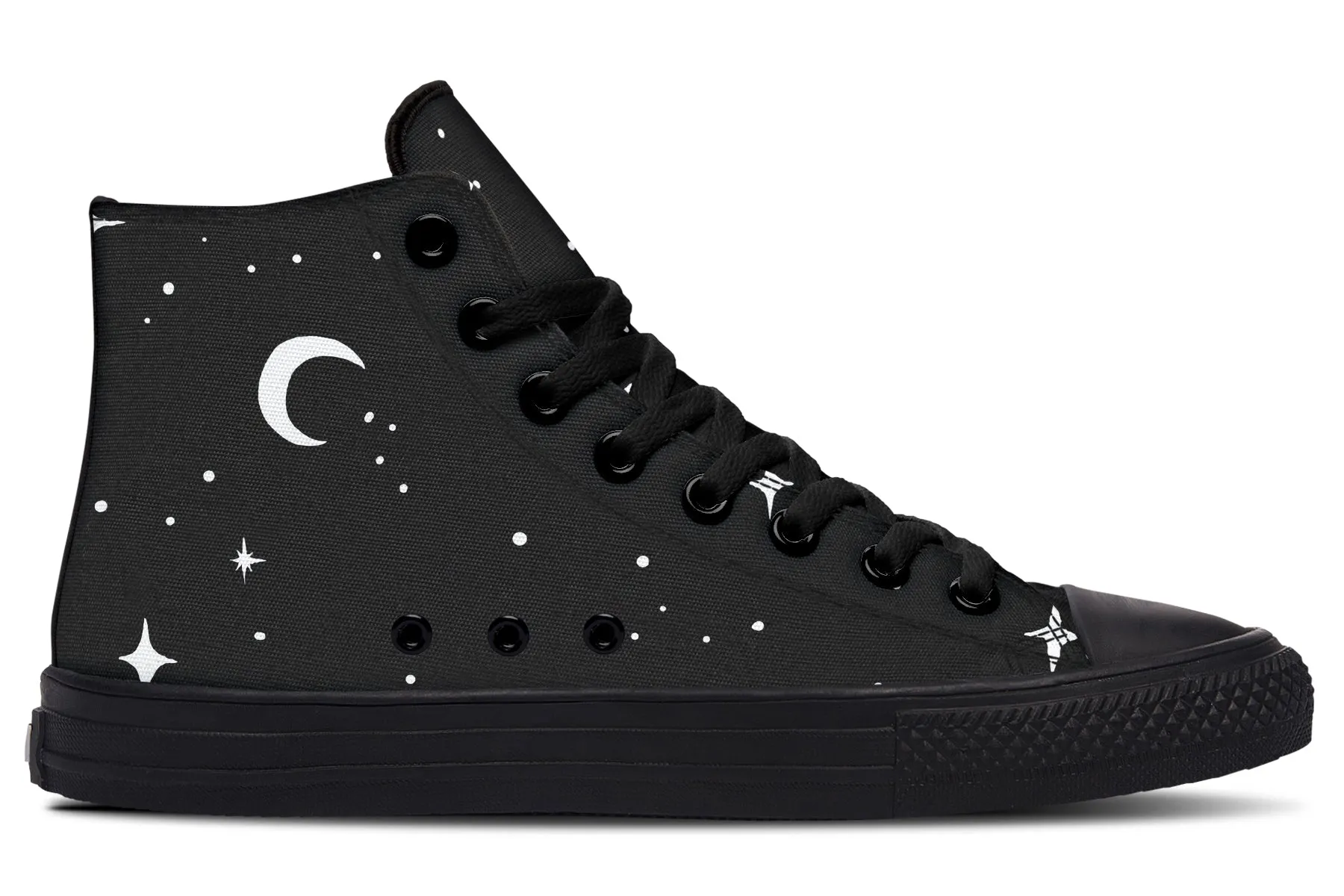 MoonDust High Tops - Classic Premium Canvas Shoes with Comfortable and Durable Soles