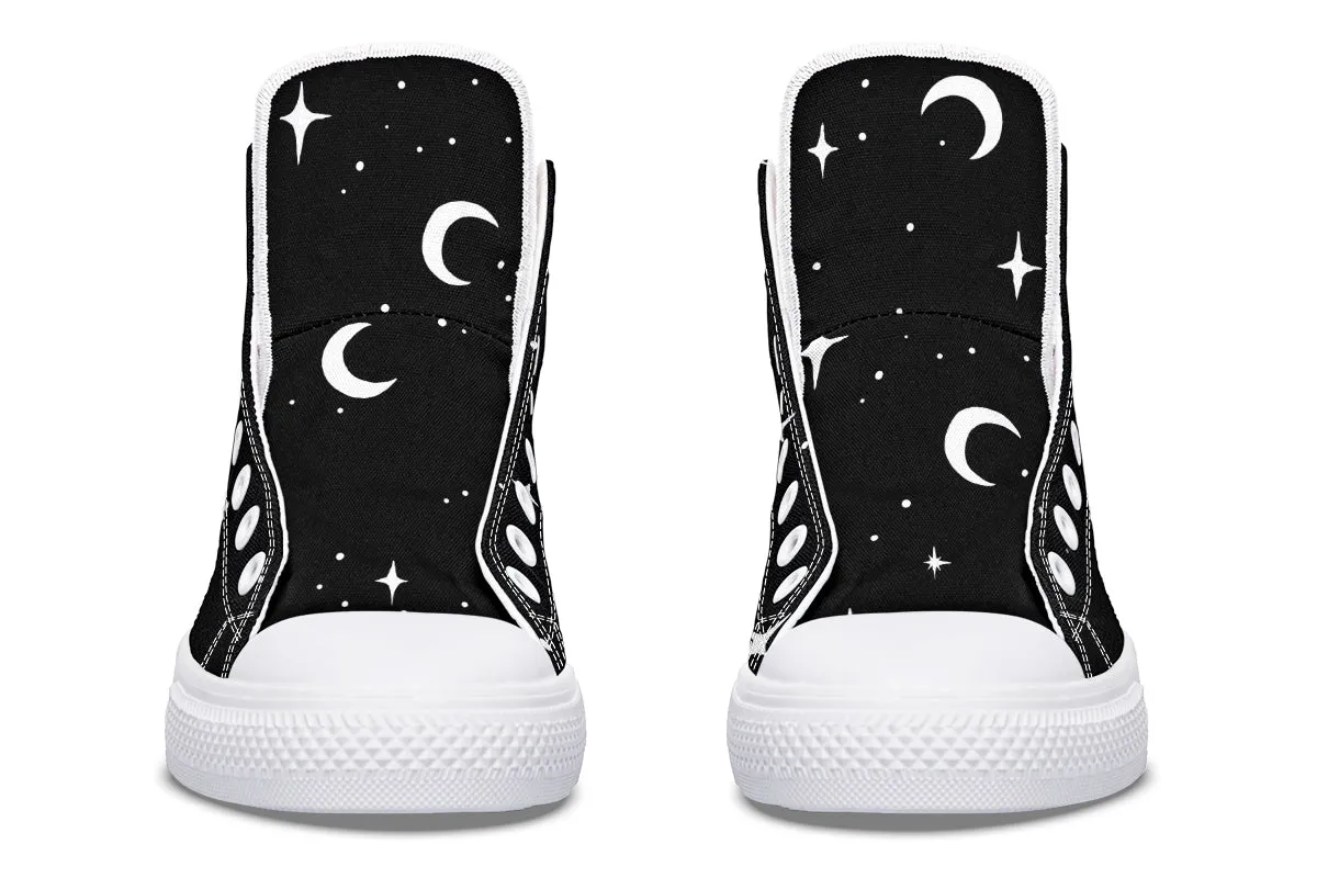 MoonDust High Tops - Classic Premium Canvas Shoes with Comfortable and Durable Soles