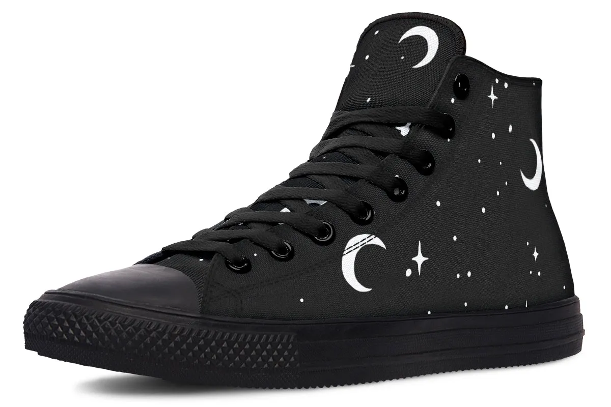 MoonDust High Tops - Classic Premium Canvas Shoes with Comfortable and Durable Soles