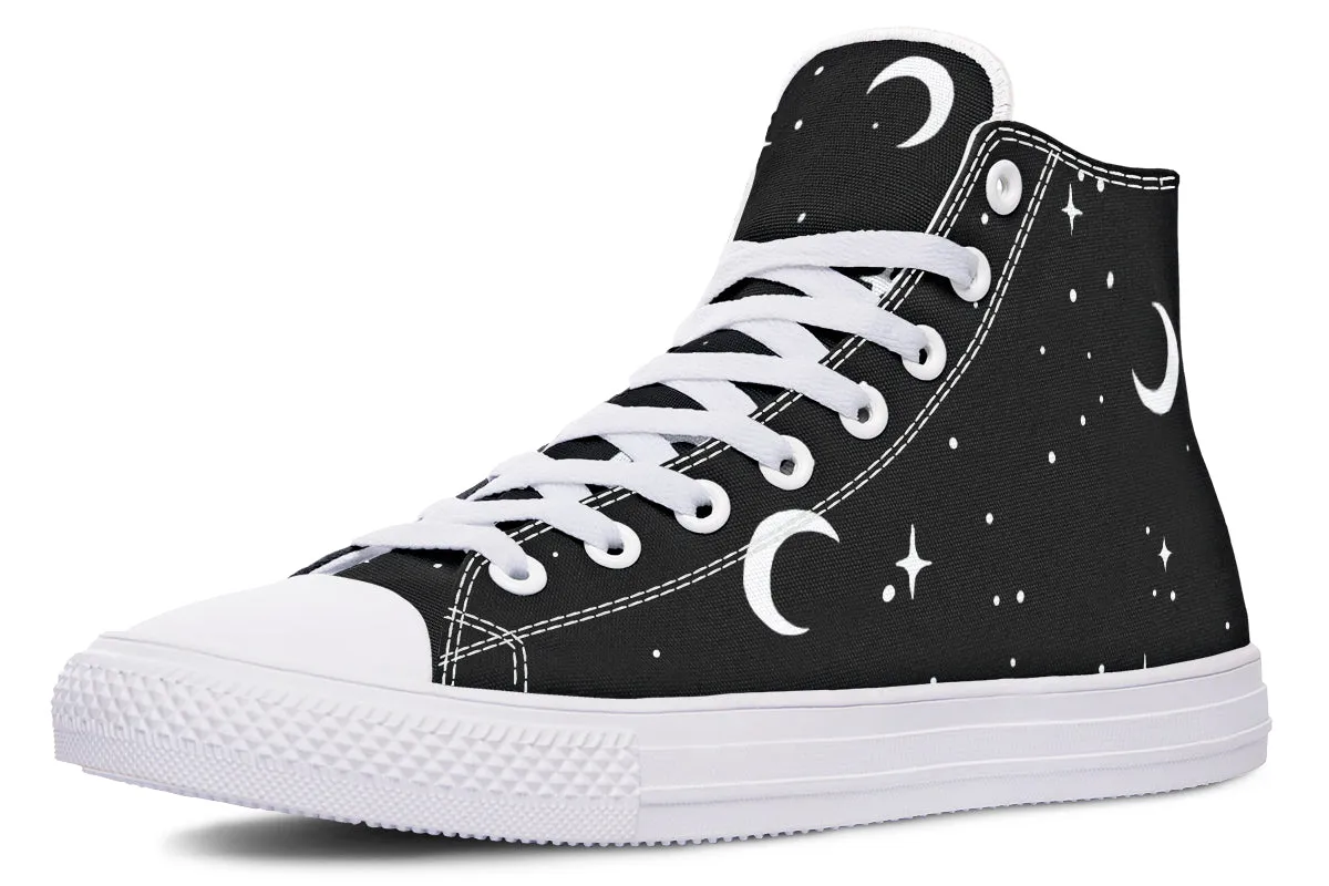 MoonDust High Tops - Classic Premium Canvas Shoes with Comfortable and Durable Soles