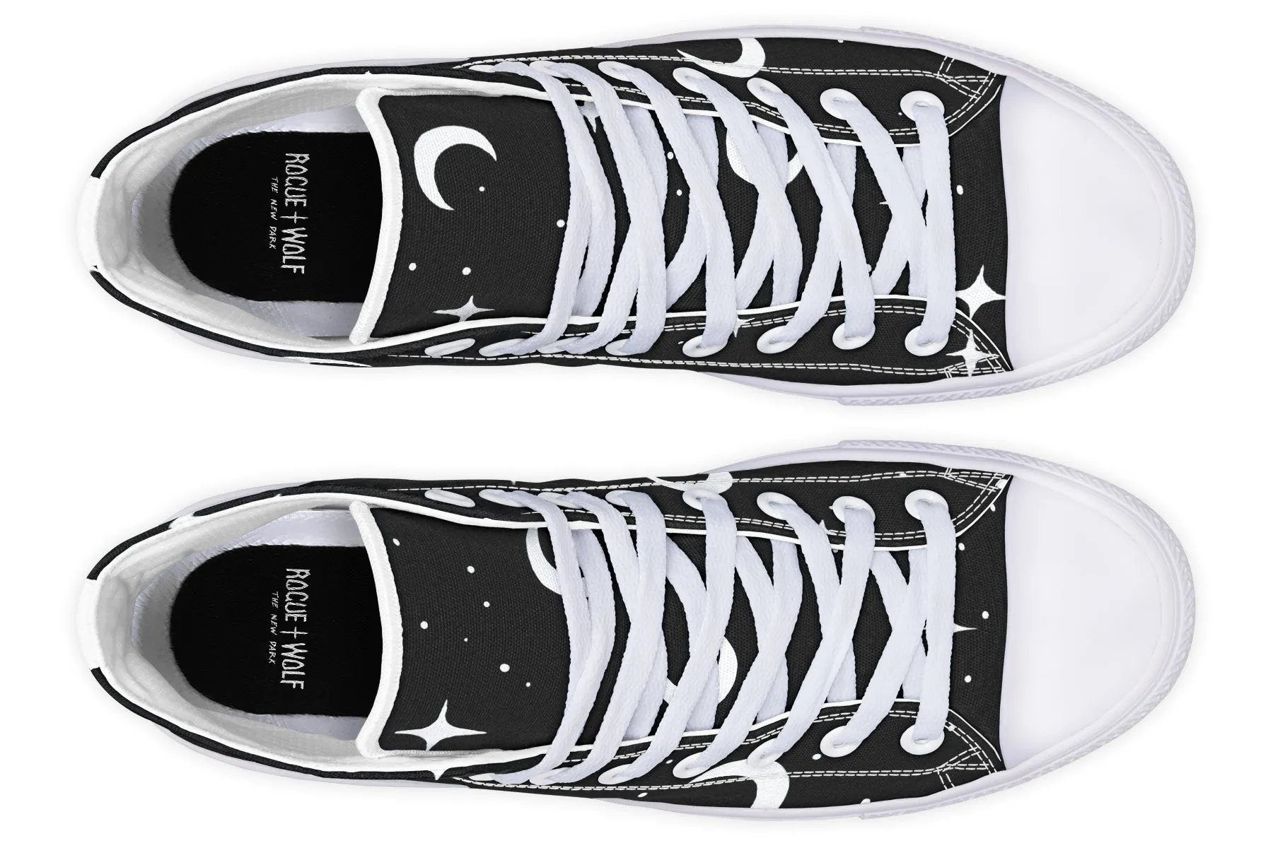 MoonDust High Tops - Classic Premium Canvas Shoes with Comfortable and Durable Soles