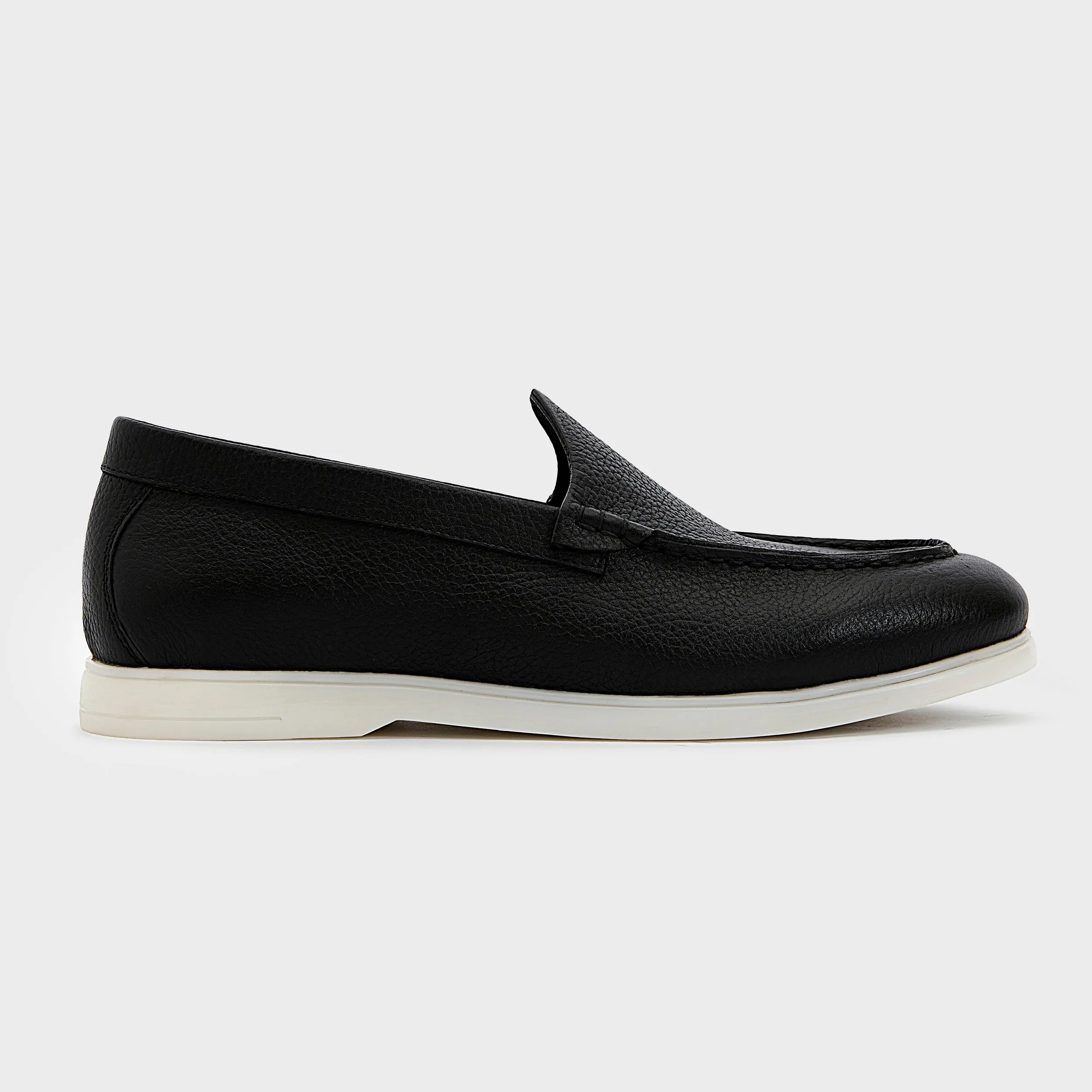 Nagra Loafer | Solid Black Leather