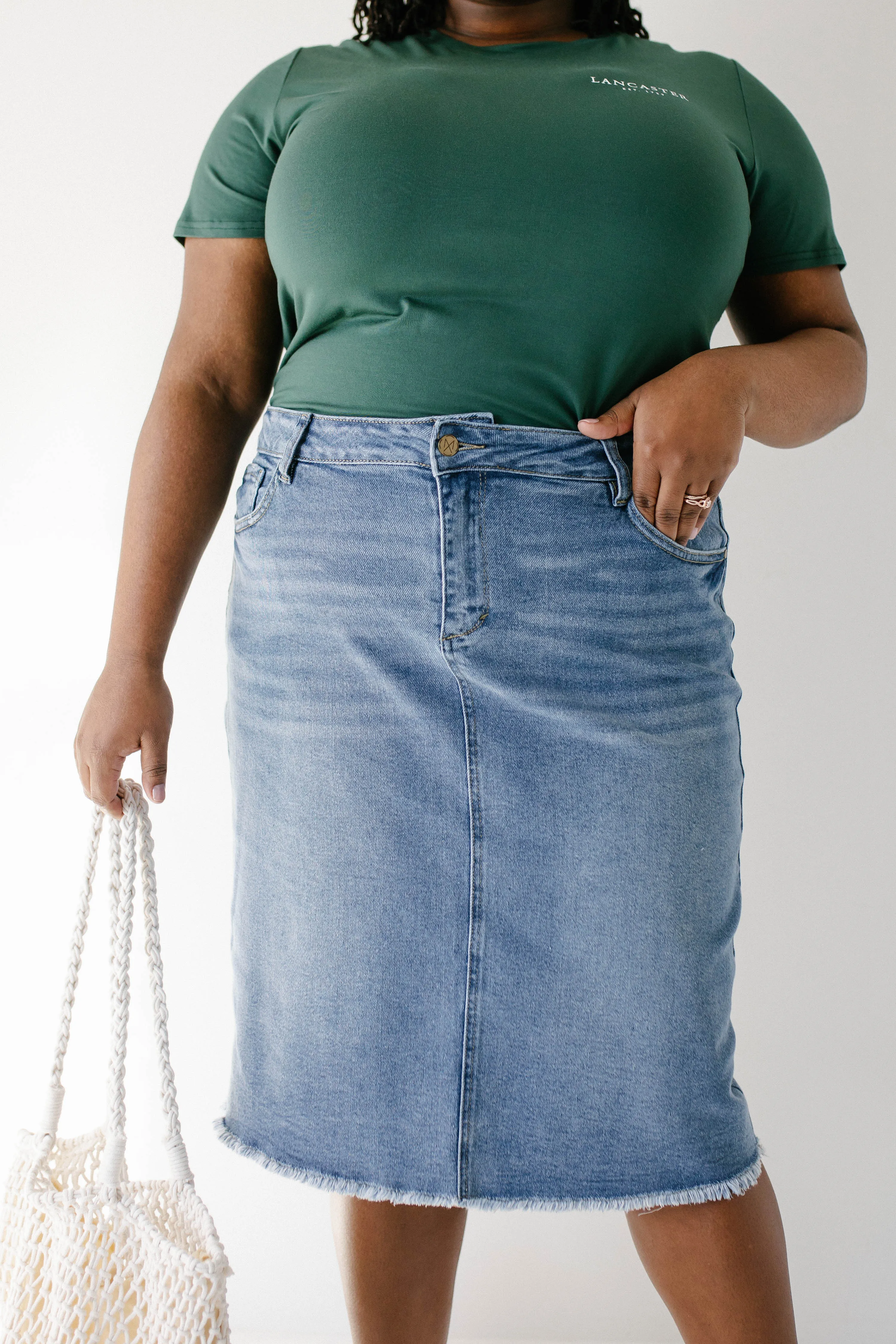 'Nala' Distressed Denim Skirt