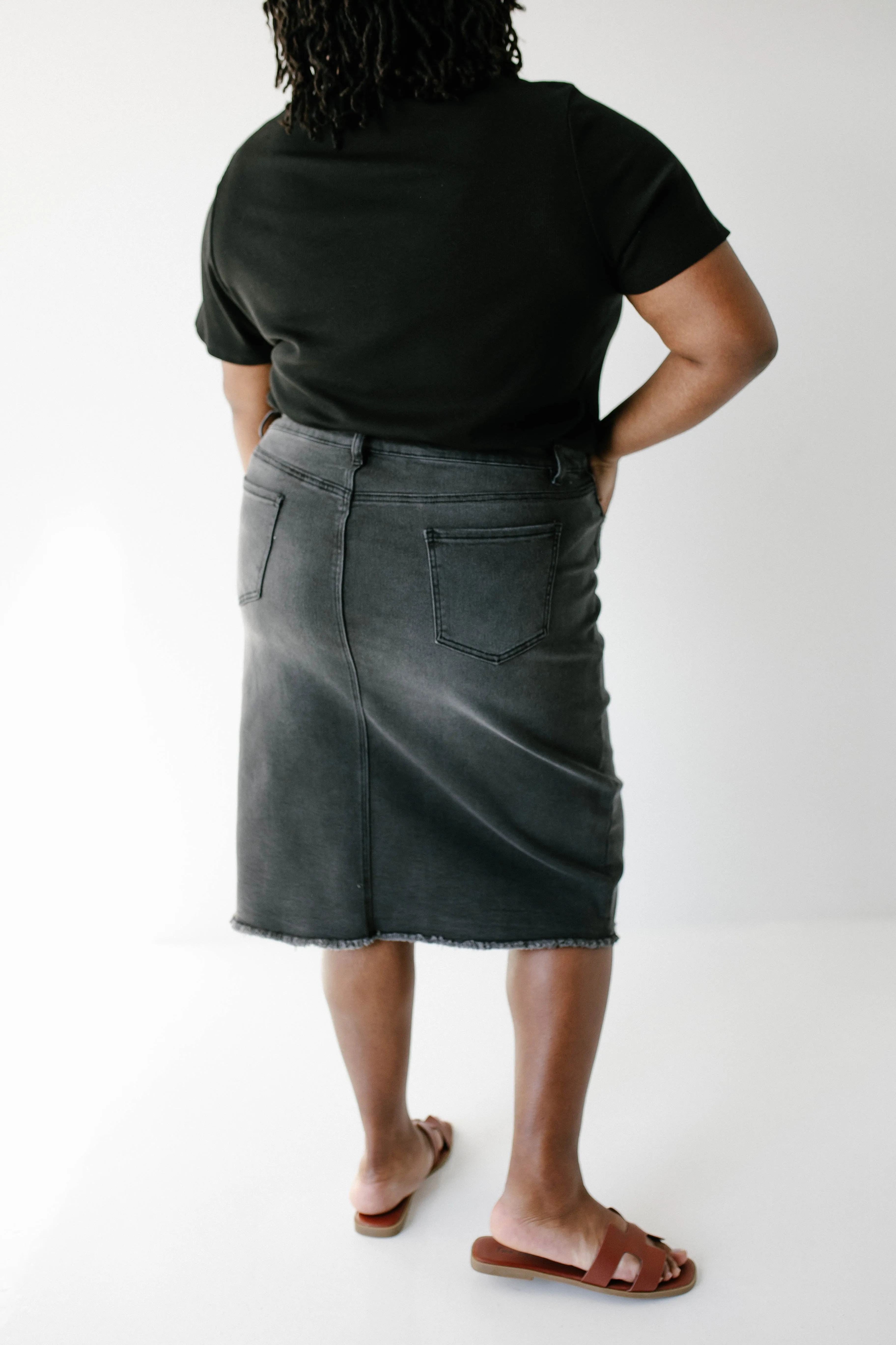 'Nala' Distressed Denim Skirt