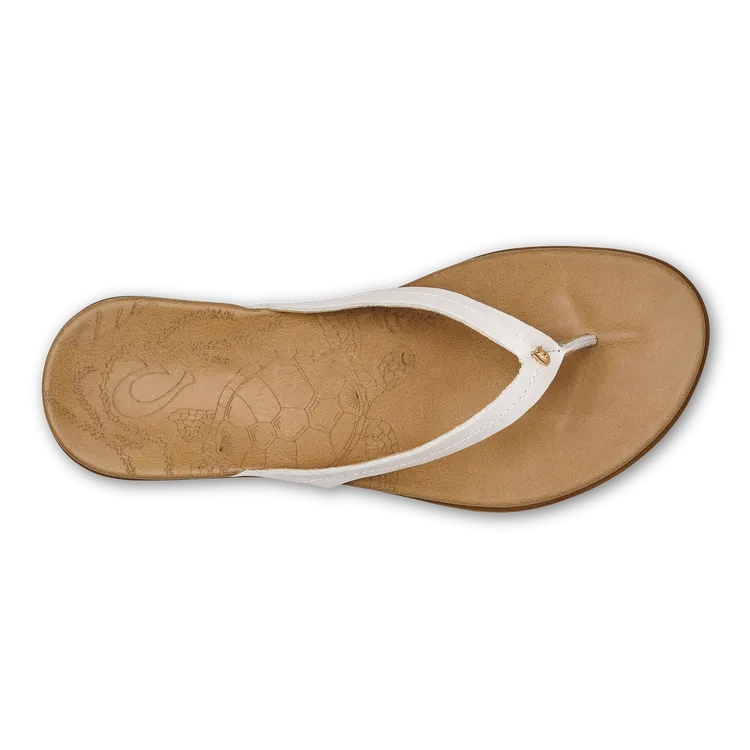 Olukai Honu Sandal-Bright White/Golden Sand