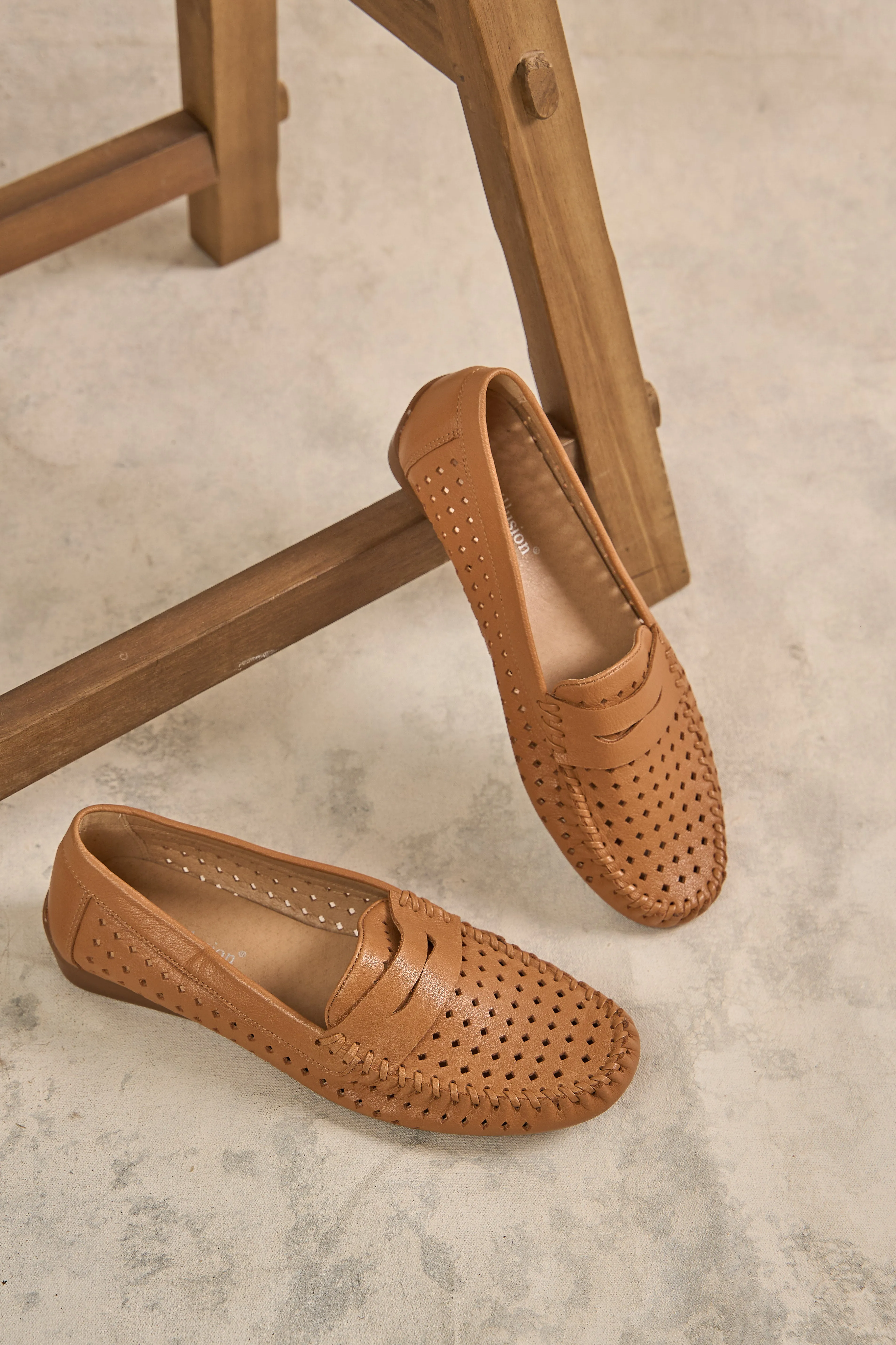 Perforated Leather Loafer