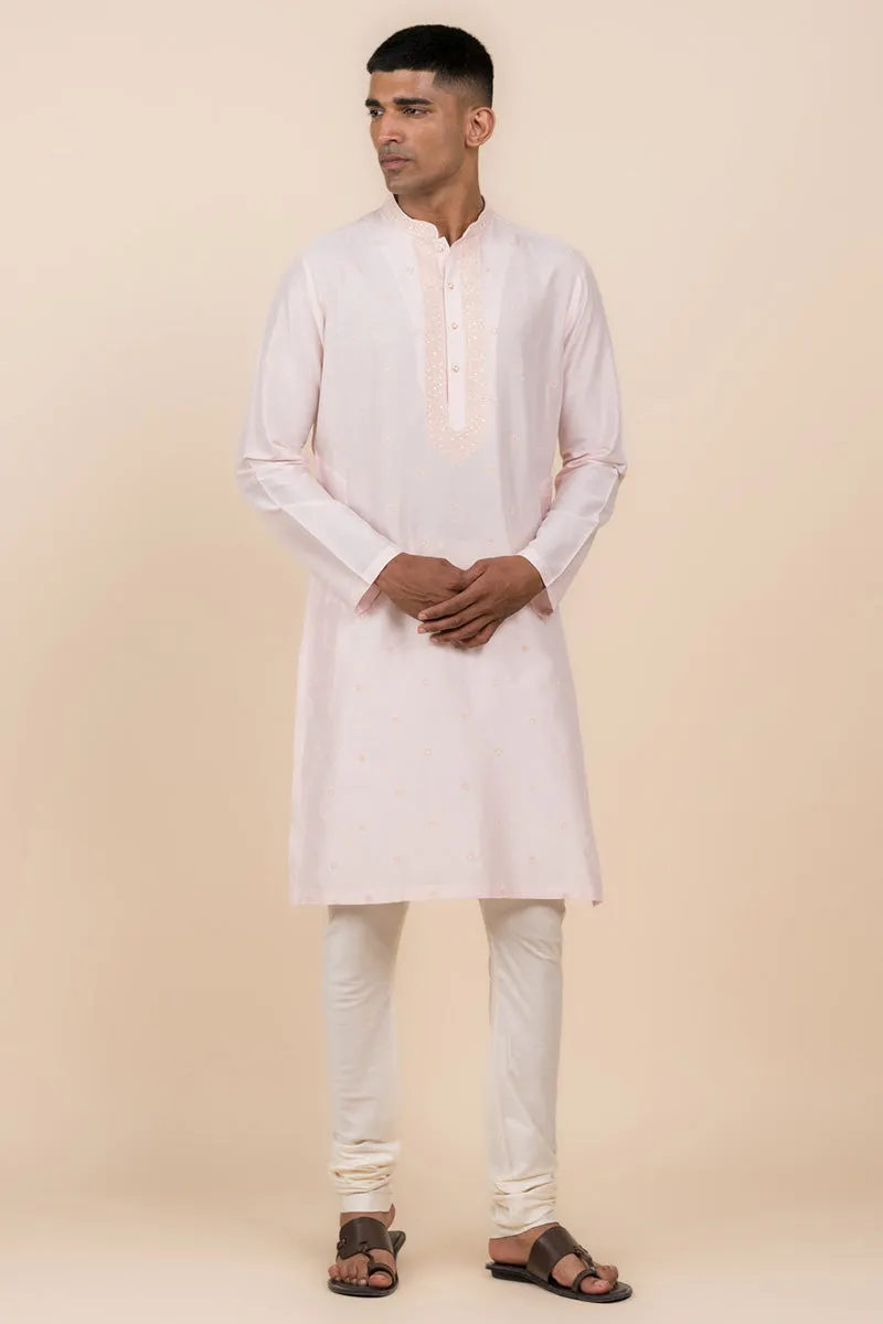 Pink All Over Butta Embroidered Kurta Set