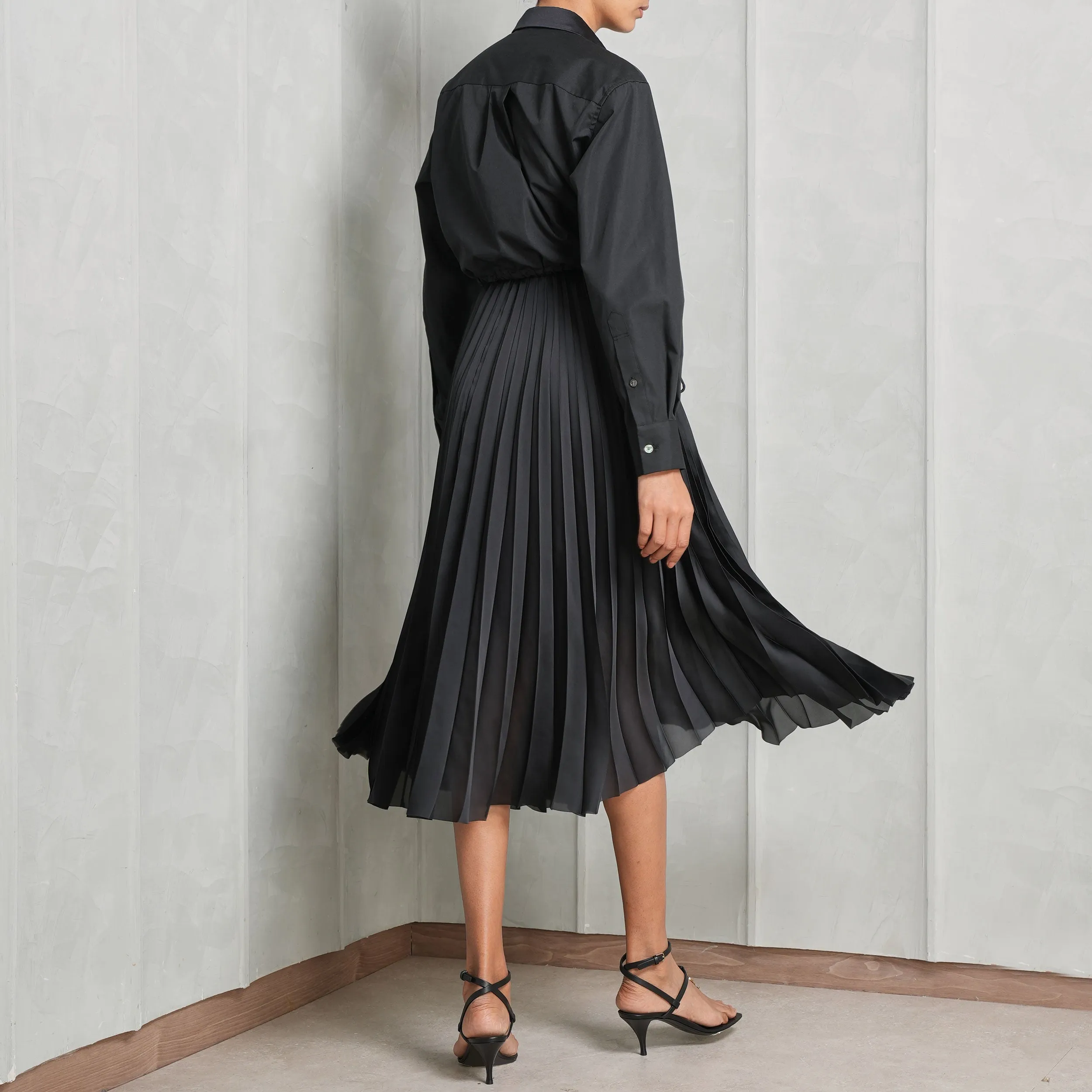 Pleated Midi Dress