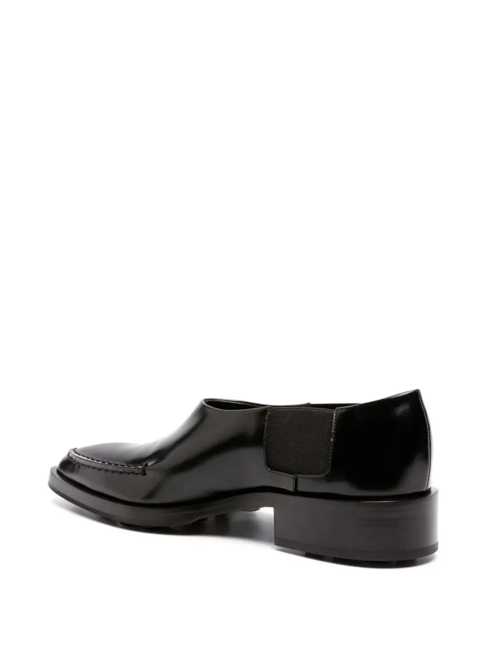 Pointed-toe leather loafers