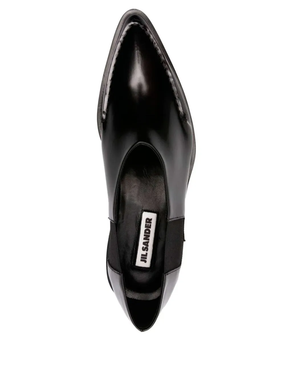 Pointed-toe leather loafers