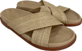 Porte & Paire Beige Woven Leather Sandals EU 42 UK 9