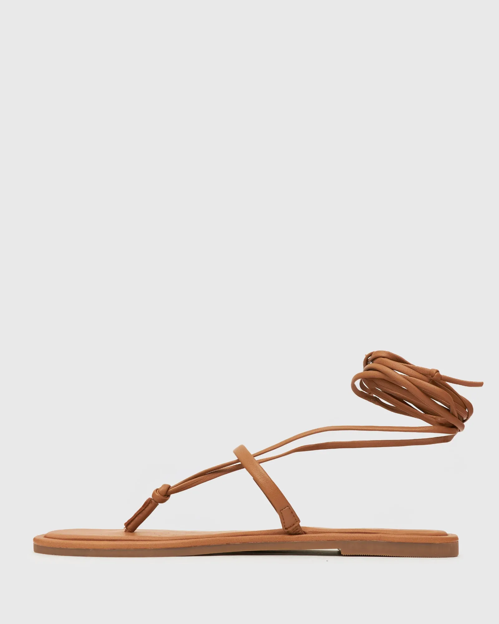 PRE-ORDER COVE Leather Strappy Flat Sandals