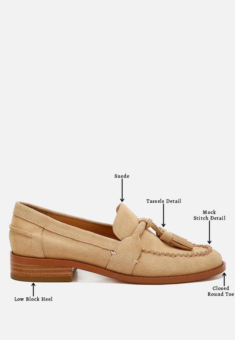 Rhone Tassels Detail Suede Loafers