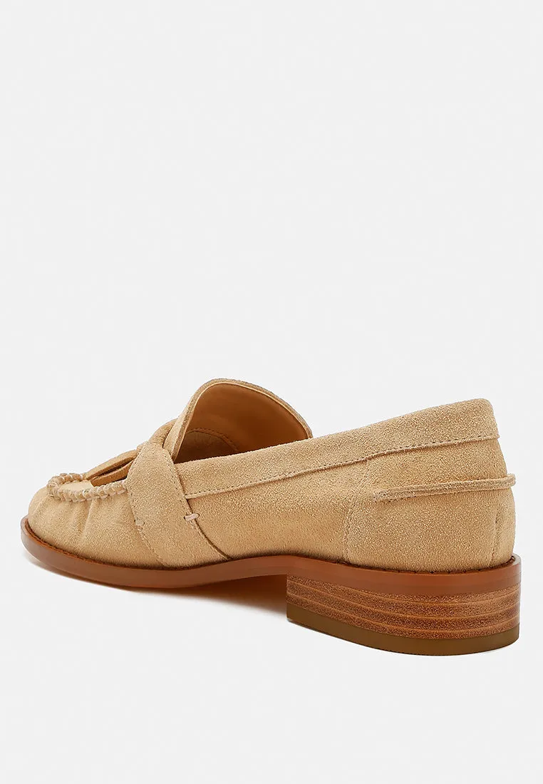 Rhone Tassels Detail Suede Loafers