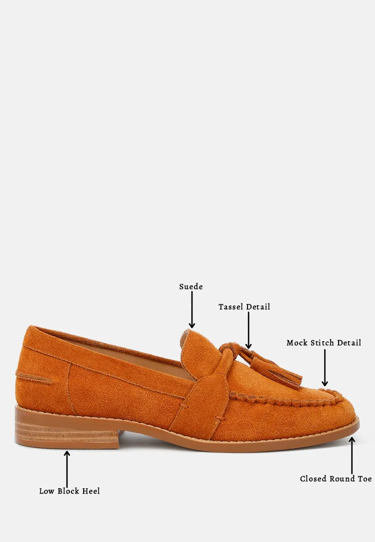 Rhone Tassels Detail Suede Loafers