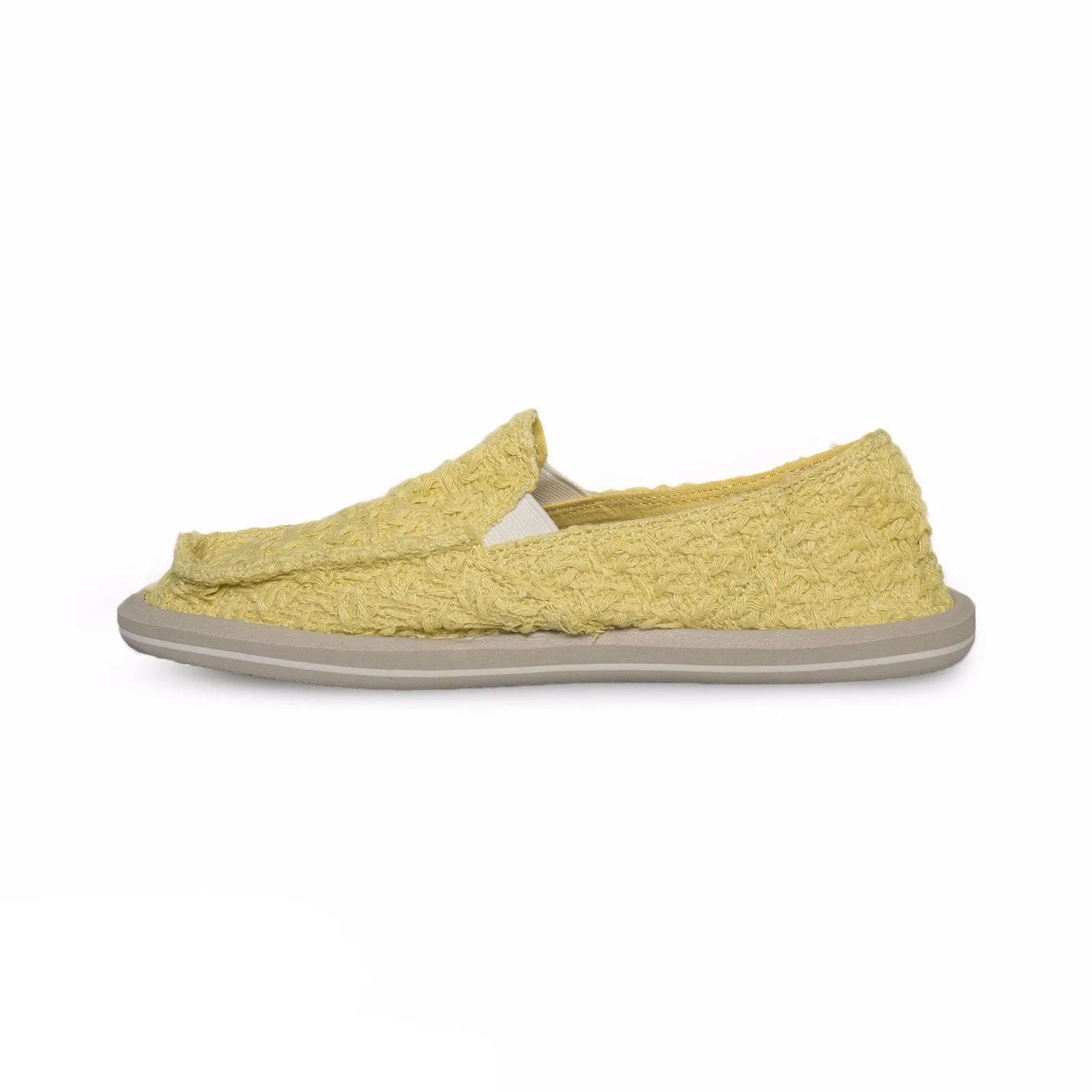 Sanuk Donna Knit Stitch Yellow Shoes