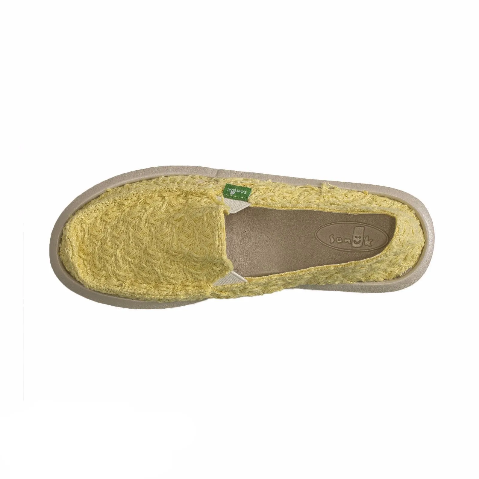 Sanuk Donna Knit Stitch Yellow Shoes