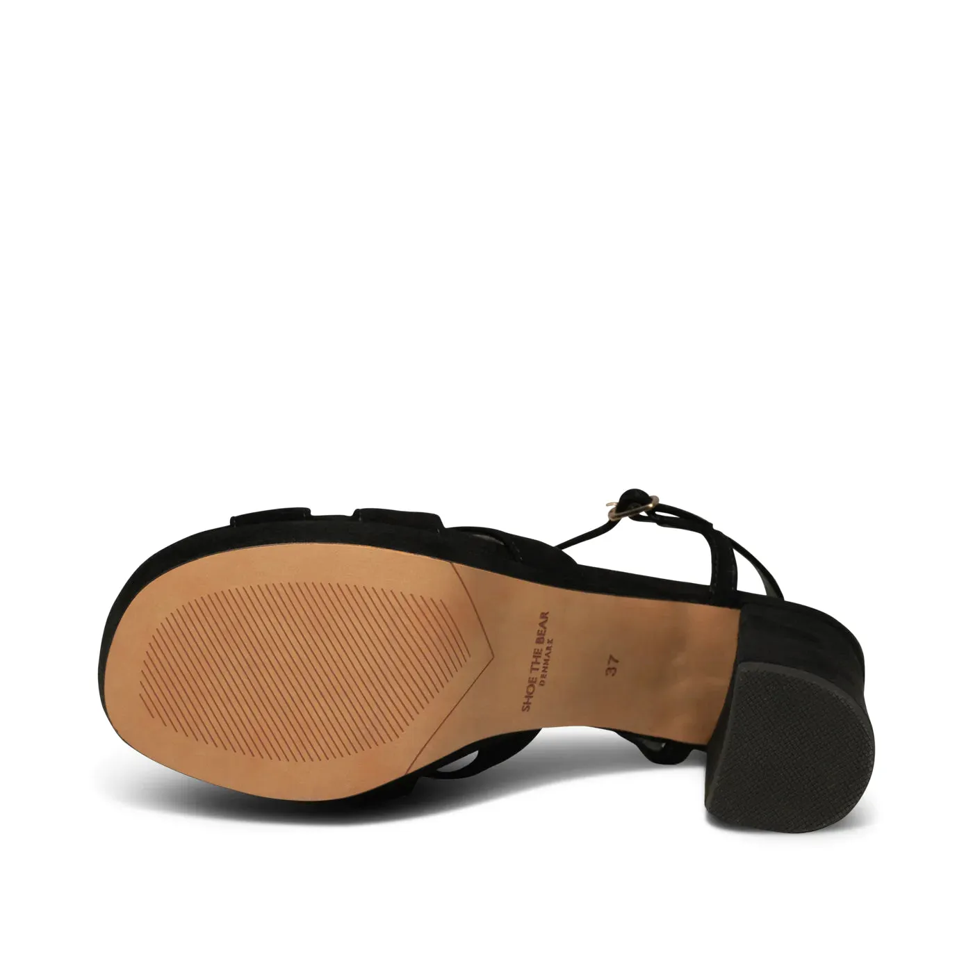 Shoe The Bear Nova Strap Sandal in Black Suede