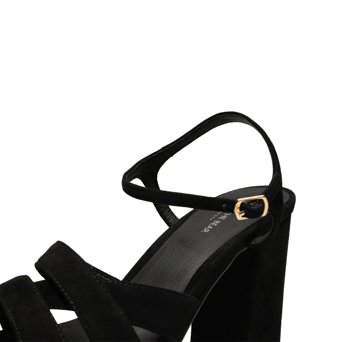 Shoe The Bear Nova Strap Sandal in Black Suede