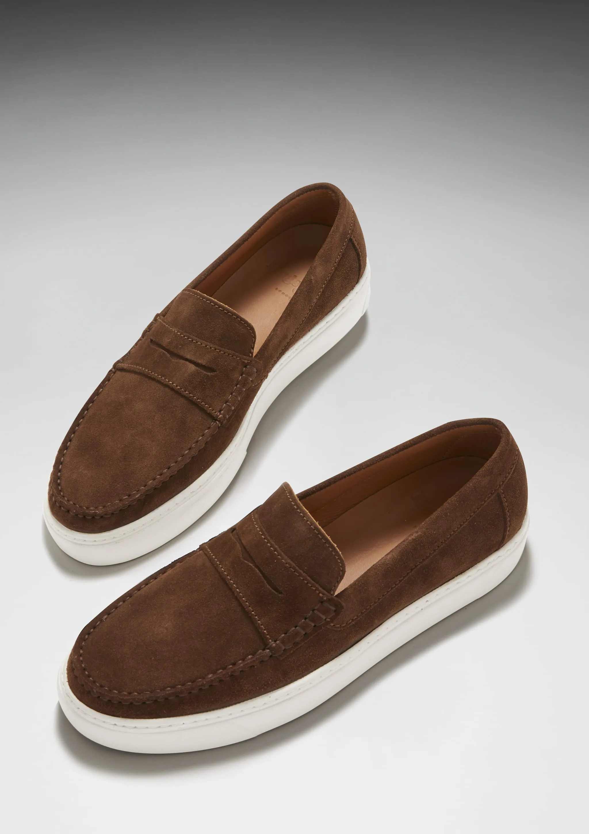 Slip-on Sneaker Loafers, brown suede