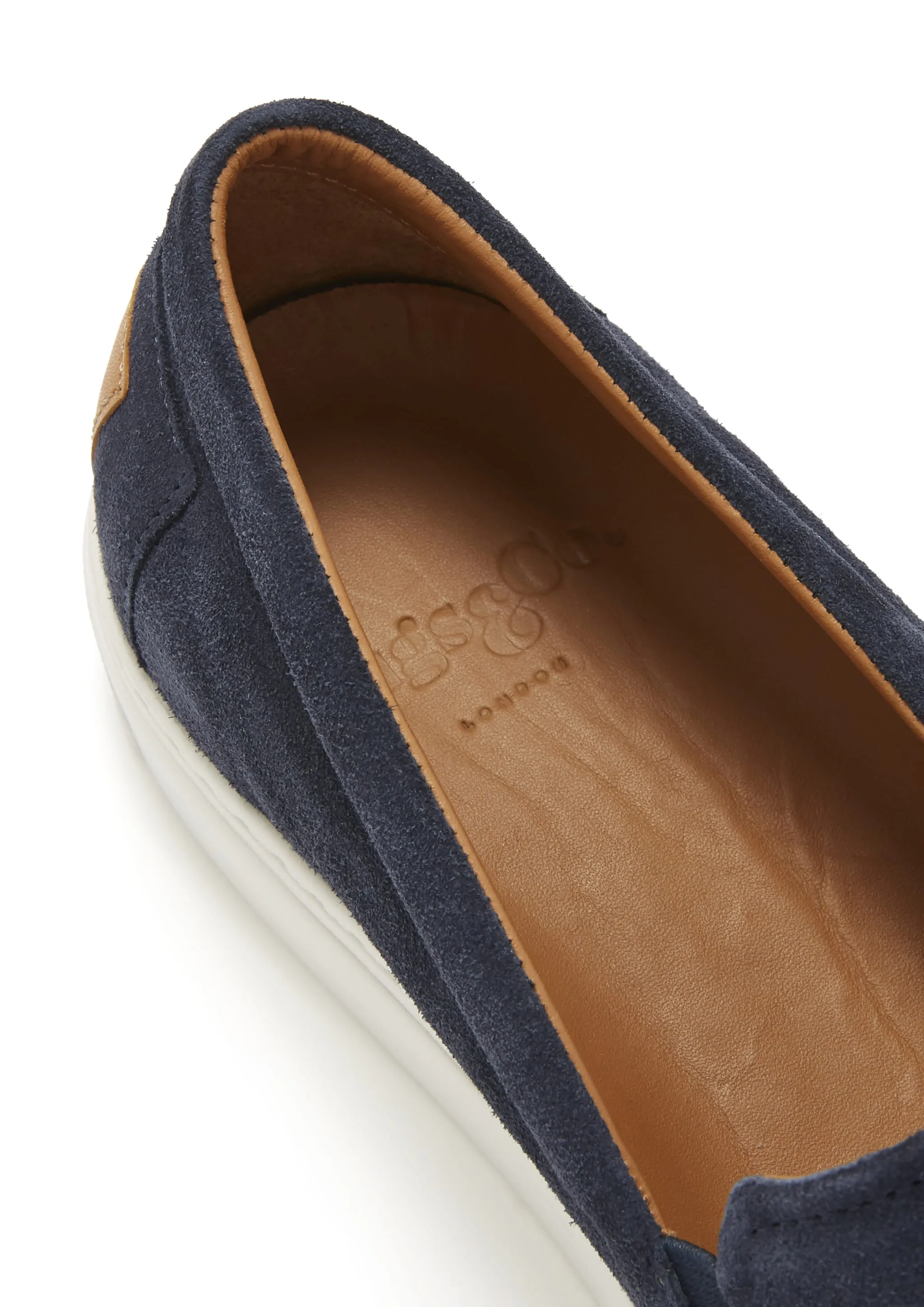 Slip-on Sneakers, navy blue suede