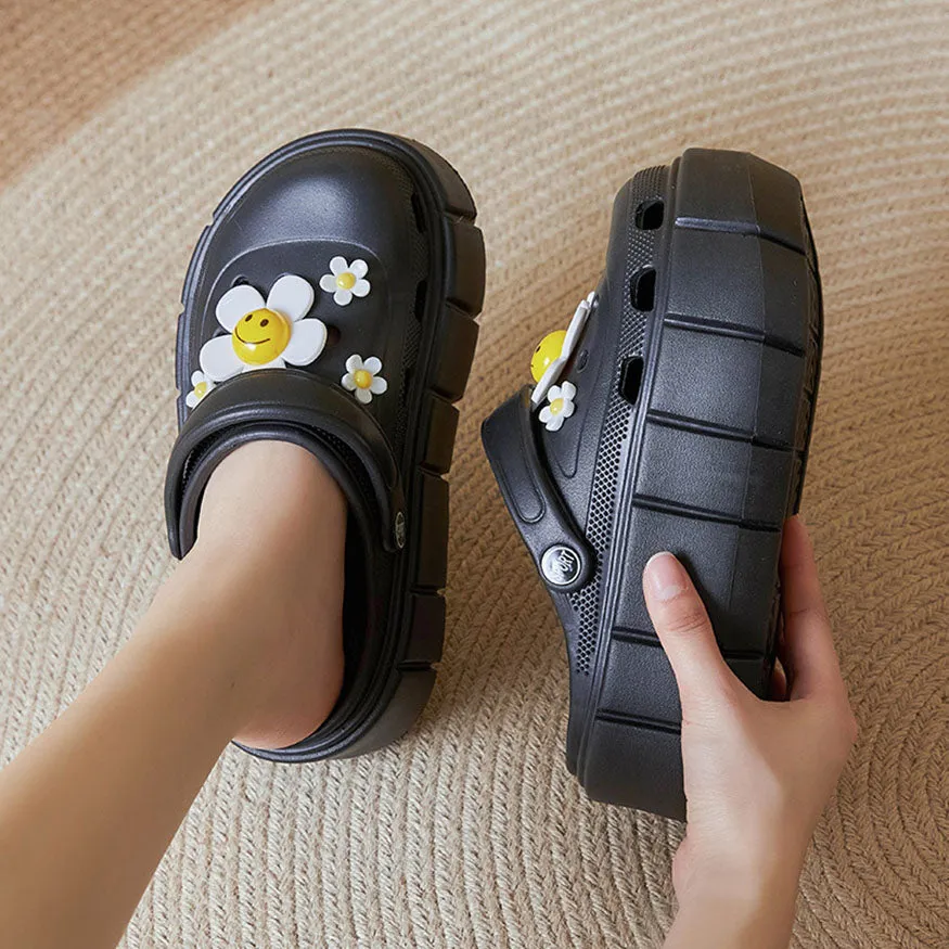 Smiley Flower Garden Clog