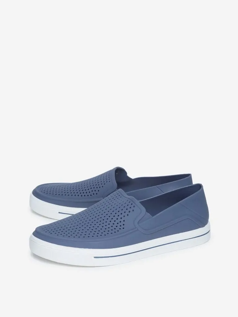 SOLEPLAY Blue Perforated Design Loafers