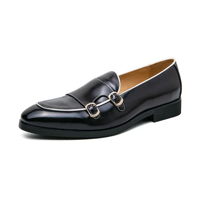 Solid Clean Genuine Leather Slip-On Loafers