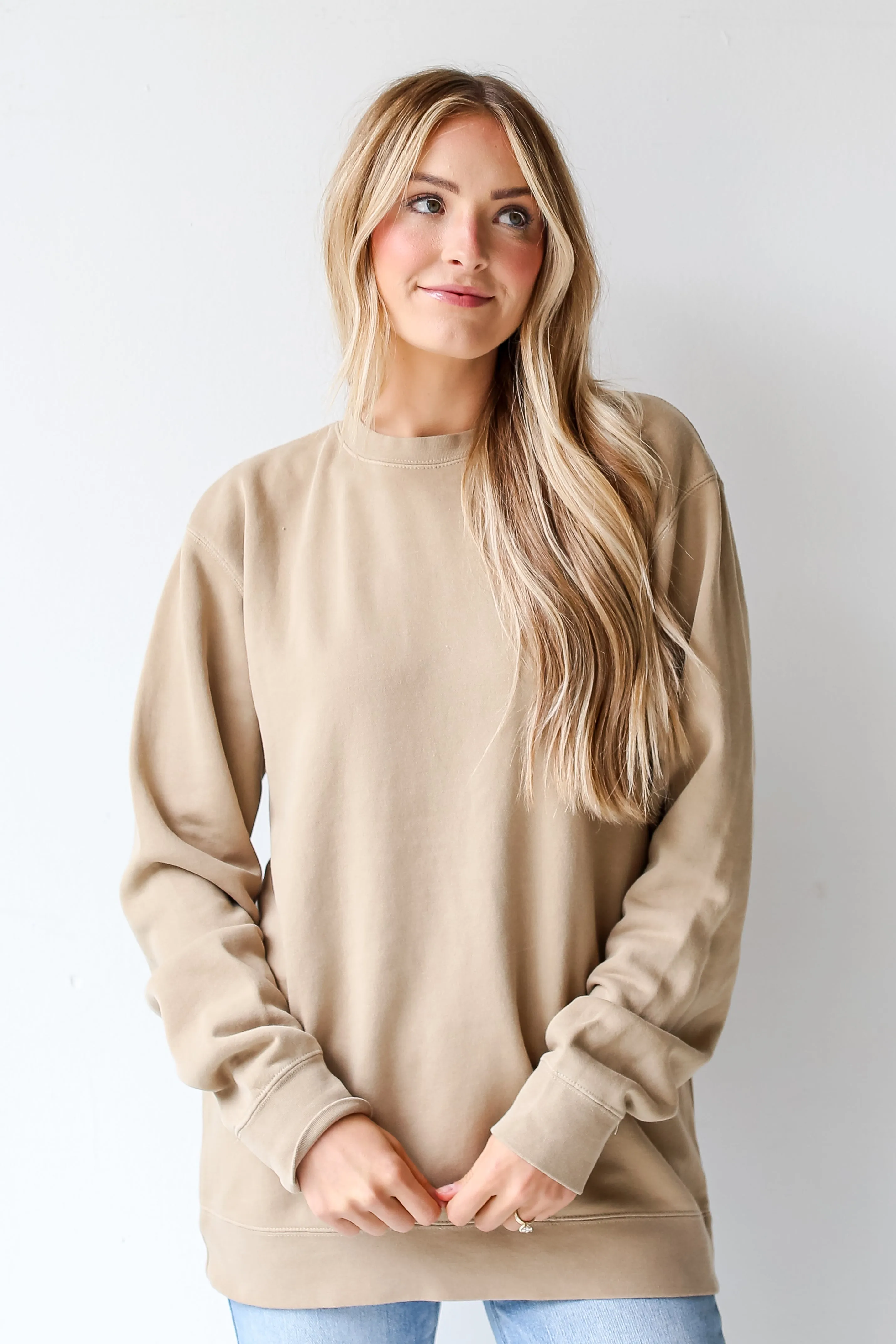 Tan I Love Fall Sweatshirt