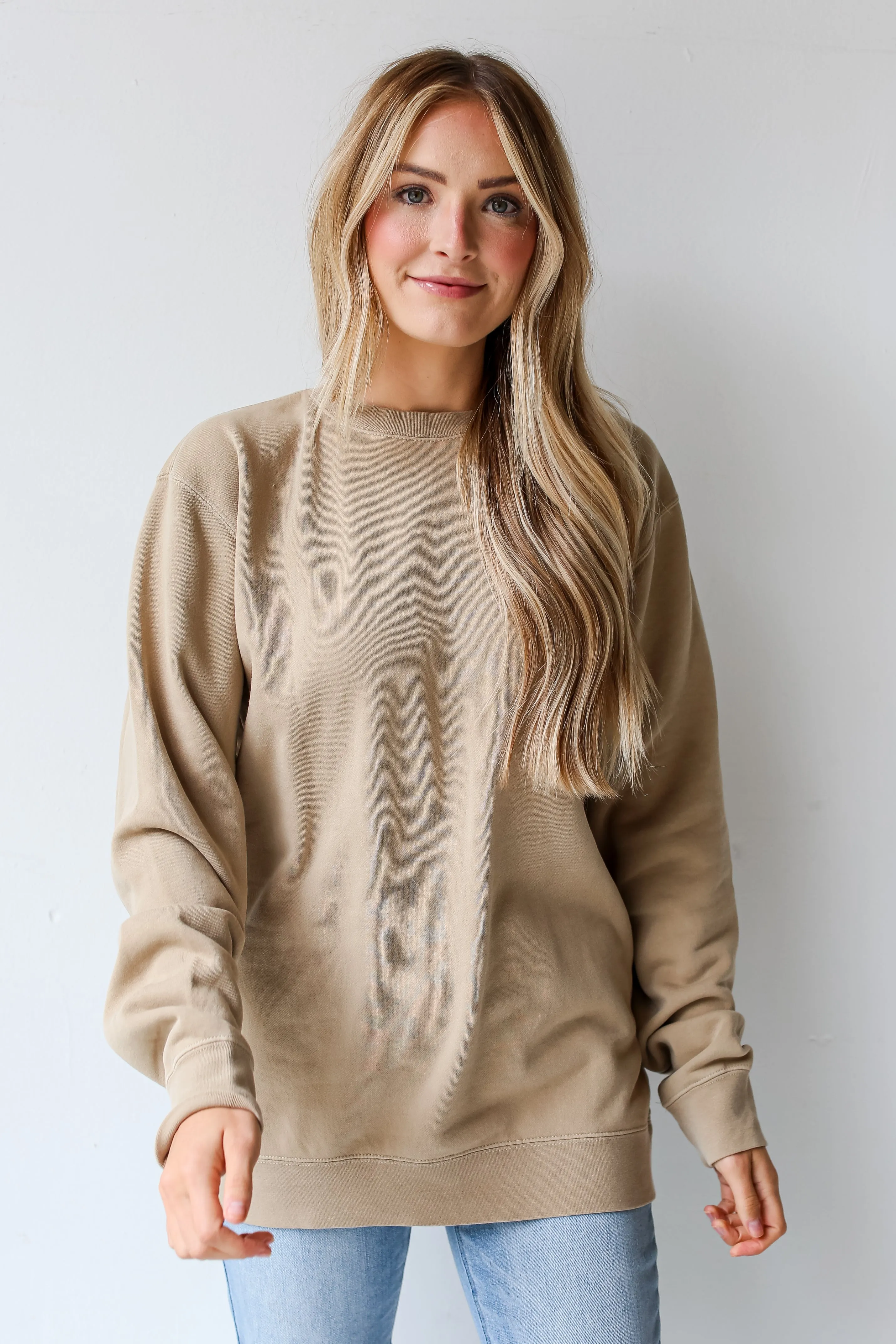 Tan I Love Fall Sweatshirt