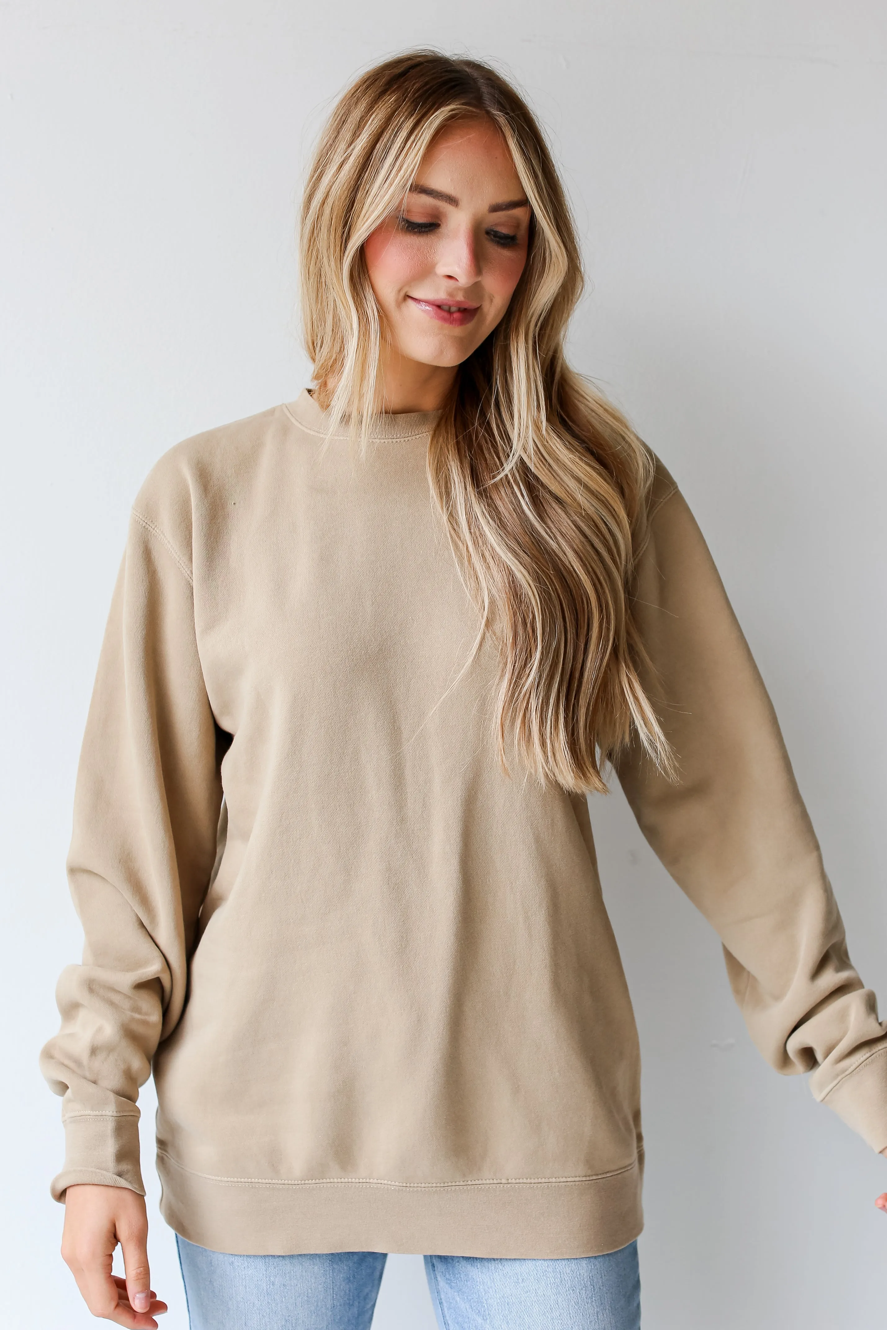 Tan I Love Fall Sweatshirt