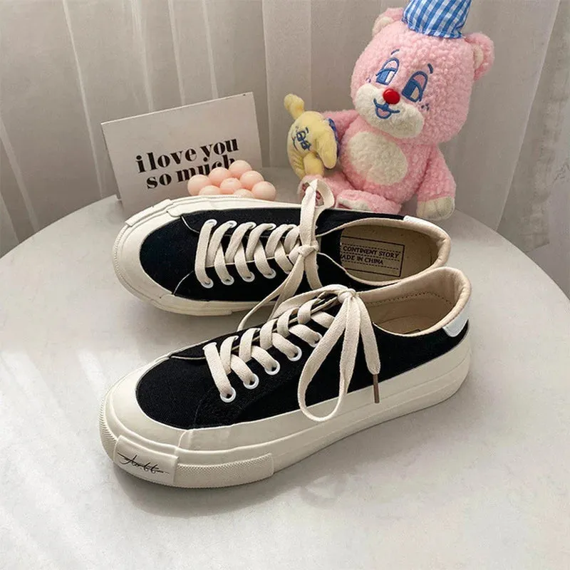 TAVIMART  -  Luxury New Fashion Sneakers Women Canvas Shoes Woman Platform Shoes High Quality Ladies Casual Loafers Vulcanize Shoes Female