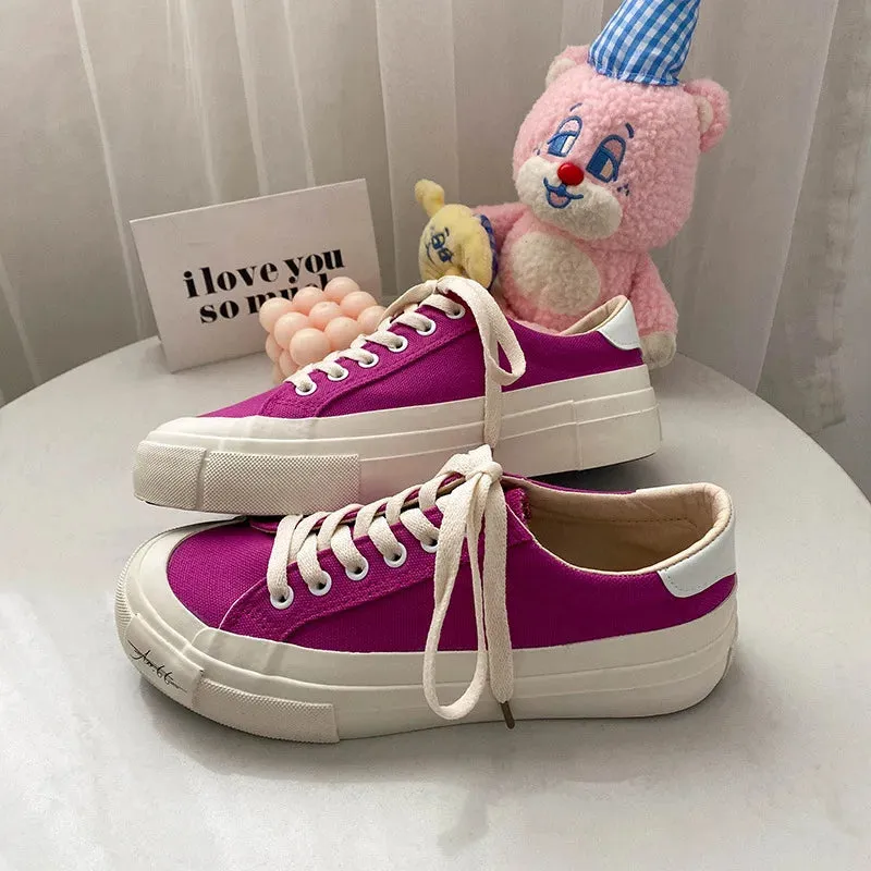 TAVIMART  -  Luxury New Fashion Sneakers Women Canvas Shoes Woman Platform Shoes High Quality Ladies Casual Loafers Vulcanize Shoes Female