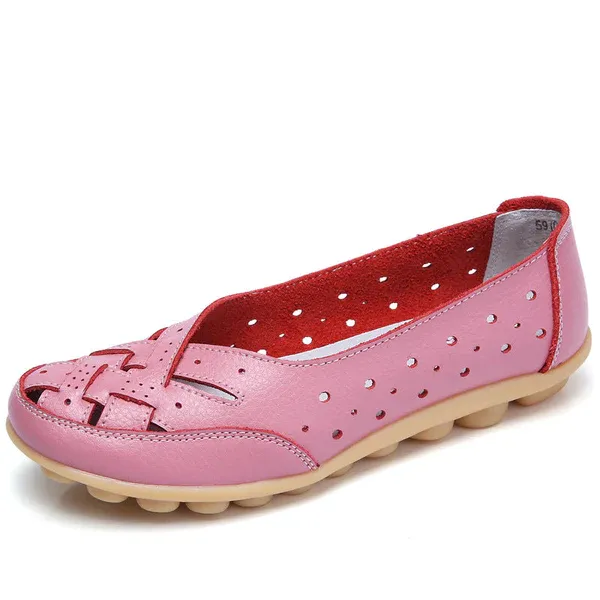 Tendon Sole Hollow Loafers