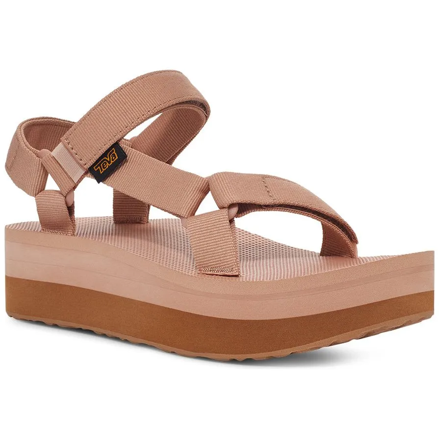 Teva Women's Flatform Universal Sandal in Maple Sugar Lion