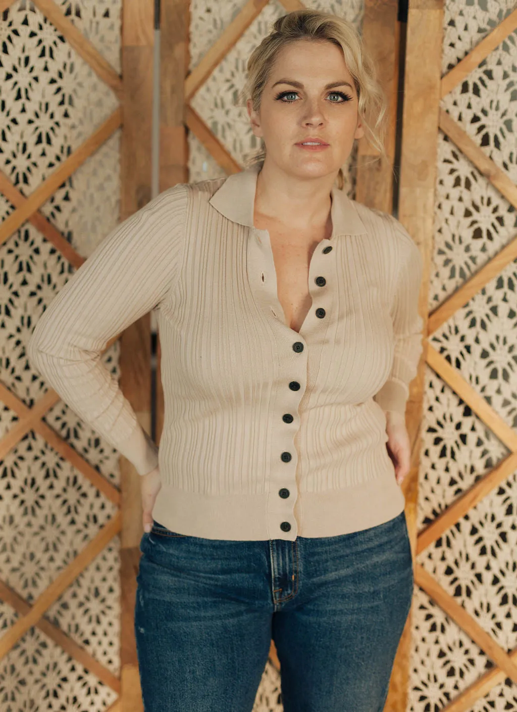 The Ginda Sweater Cardigan by InWear - Sandstone