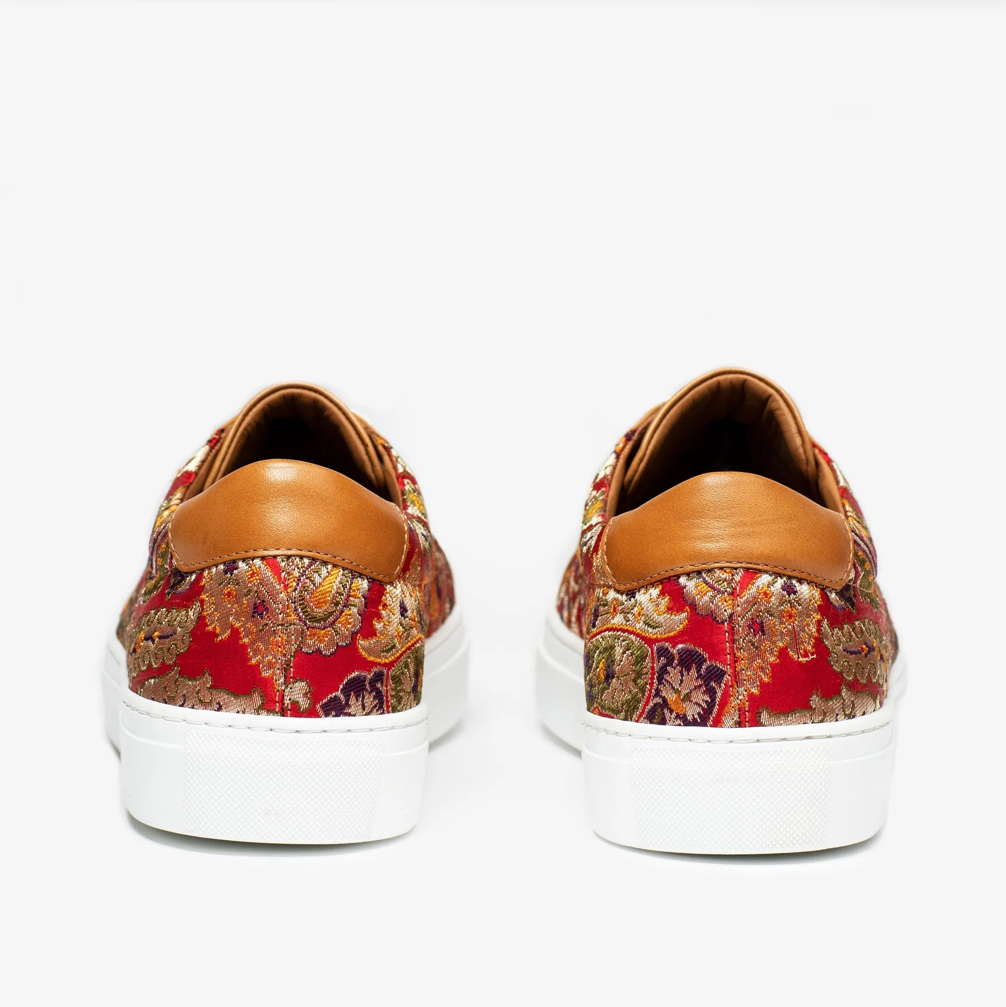 The Sneaker in Red Paisley