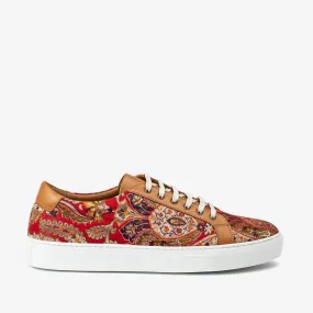 The Sneaker in Red Paisley