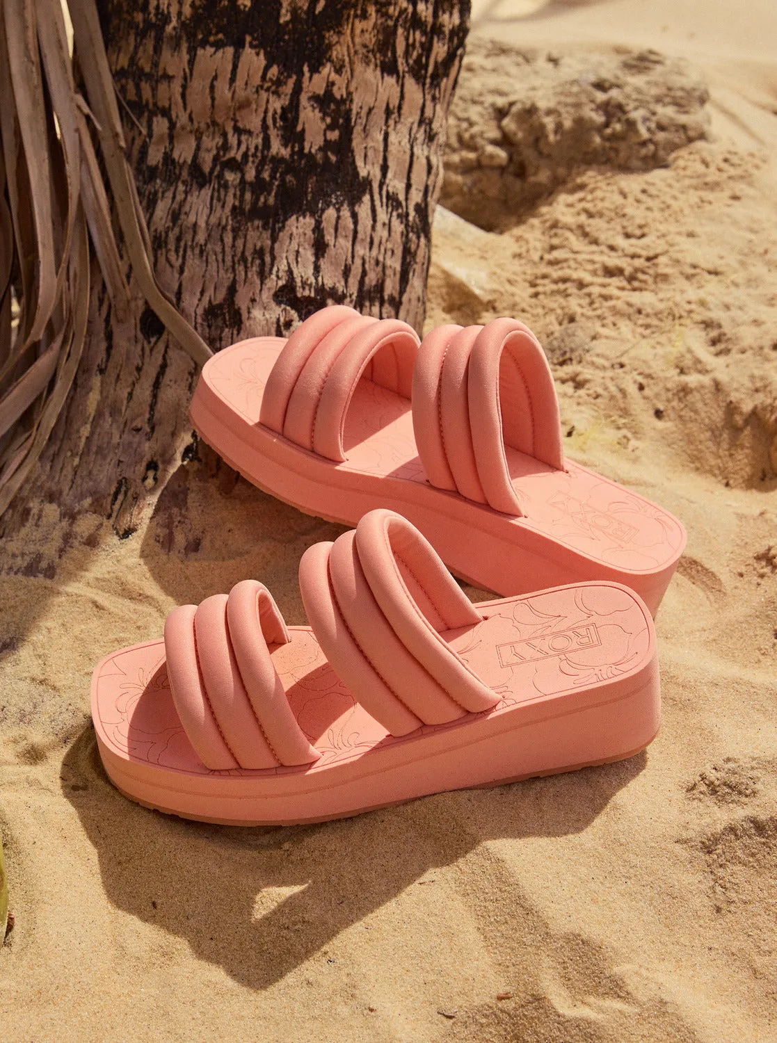 Totally Tubular Slide Sandals - Peaches