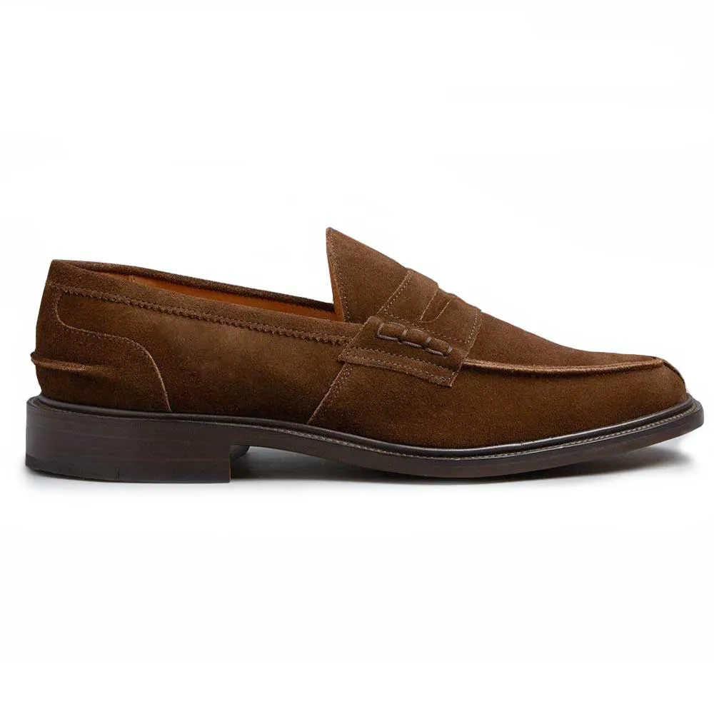 Tricker's James Penny Loafers - Mens Shoes - Chocolate Suede